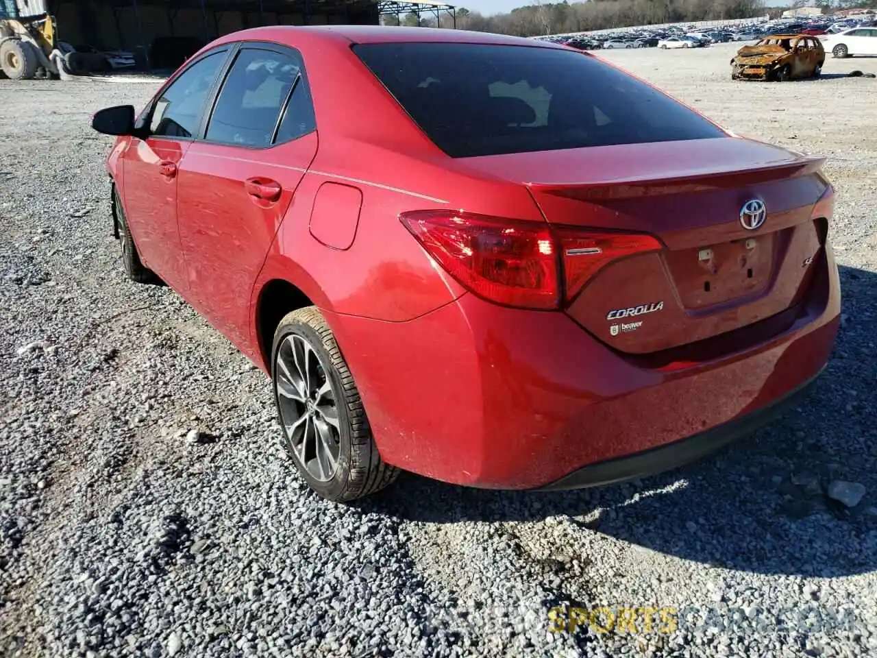 3 Photograph of a damaged car 5YFBURHE1KP887232 TOYOTA COROLLA 2019