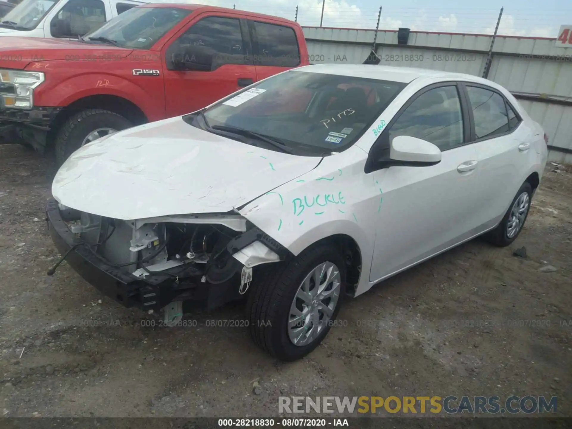 2 Photograph of a damaged car 5YFBURHE1KP888378 TOYOTA COROLLA 2019