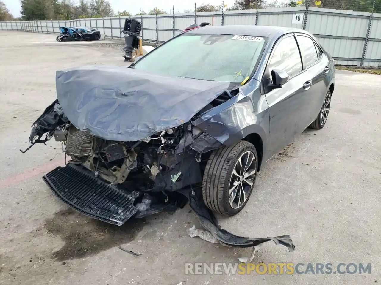 2 Photograph of a damaged car 5YFBURHE1KP889188 TOYOTA COROLLA 2019