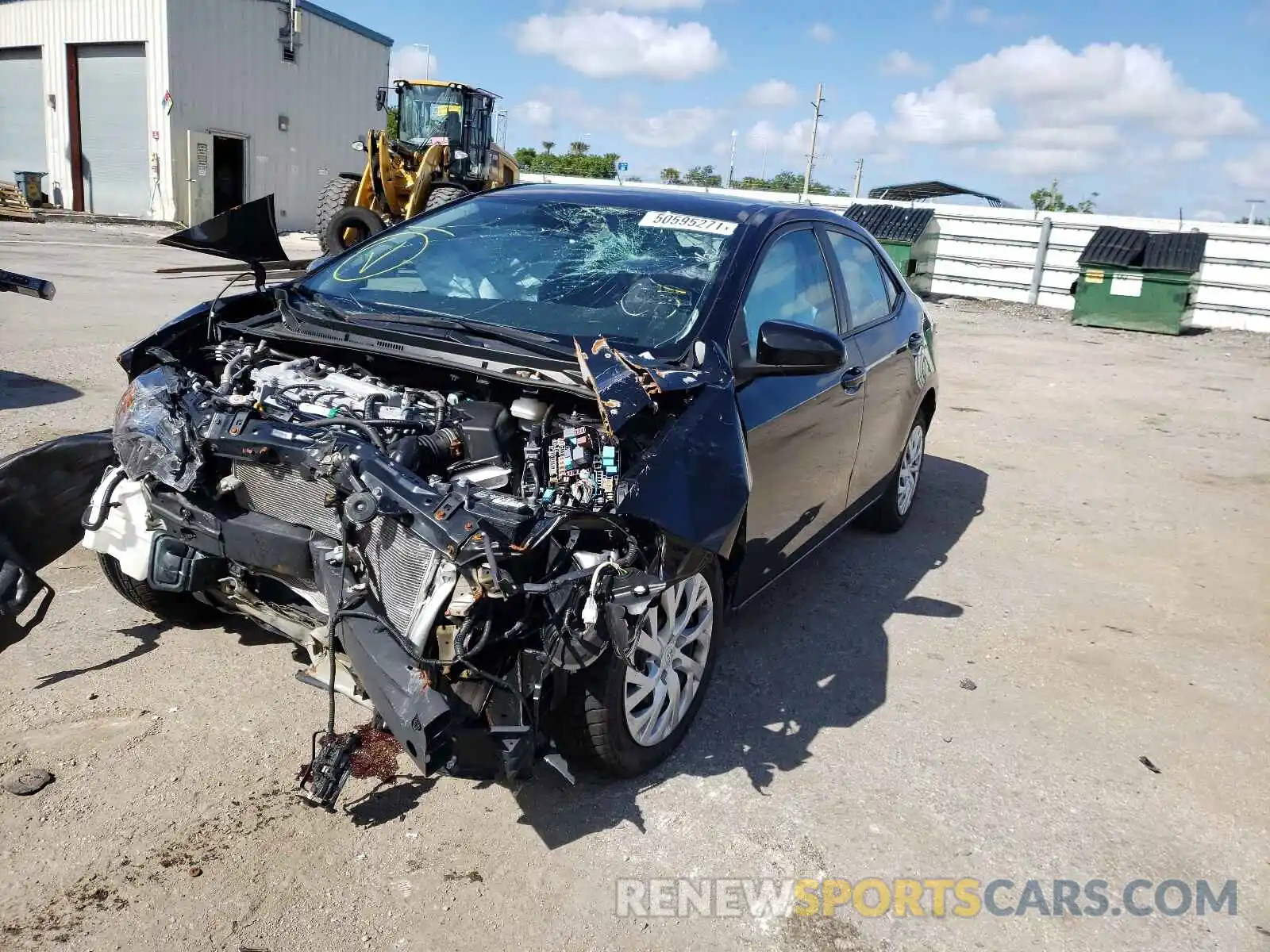 2 Photograph of a damaged car 5YFBURHE1KP889398 TOYOTA COROLLA 2019