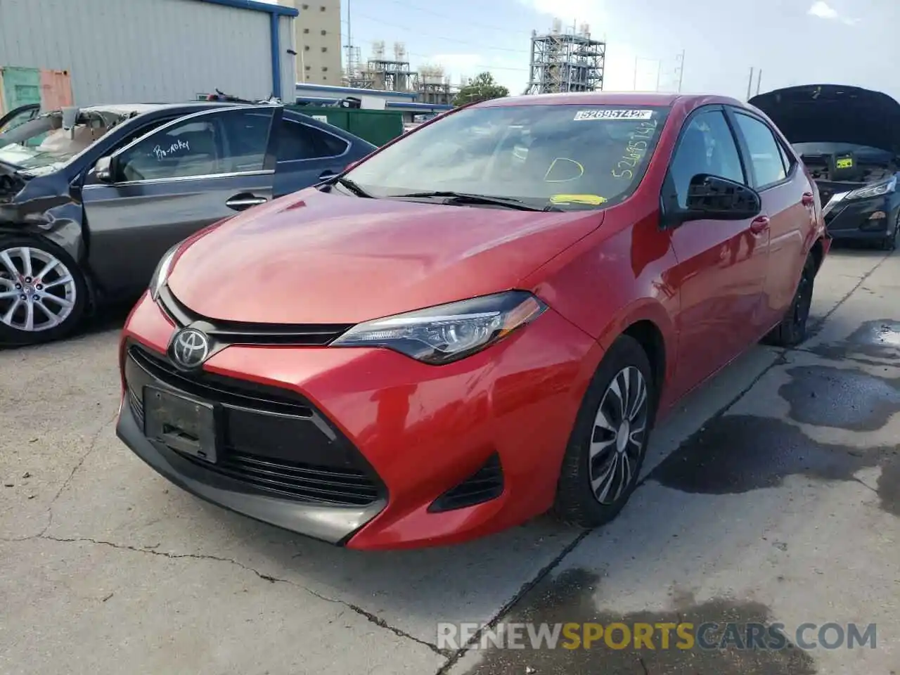 2 Photograph of a damaged car 5YFBURHE1KP889739 TOYOTA COROLLA 2019