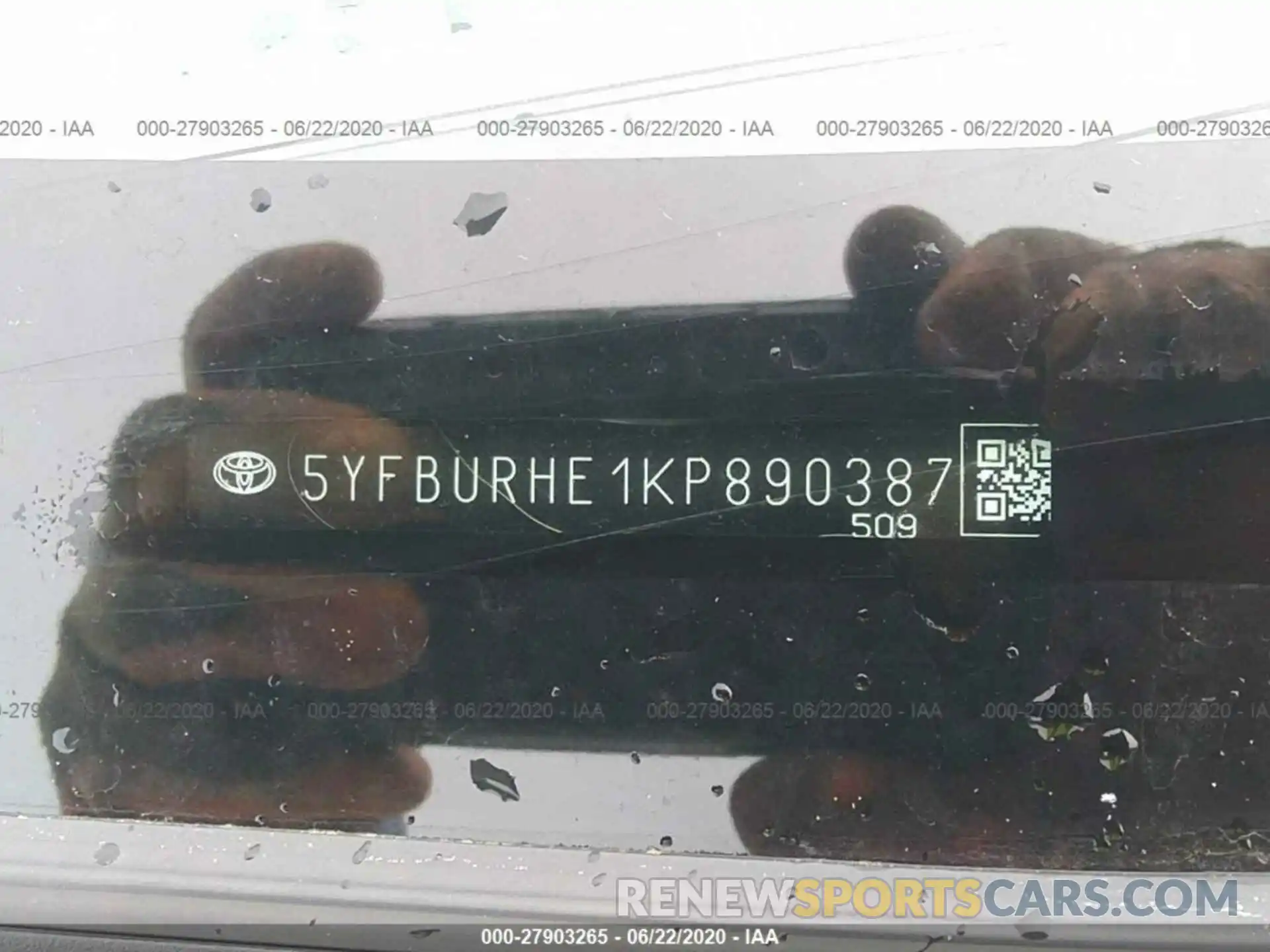 9 Photograph of a damaged car 5YFBURHE1KP890387 TOYOTA COROLLA 2019