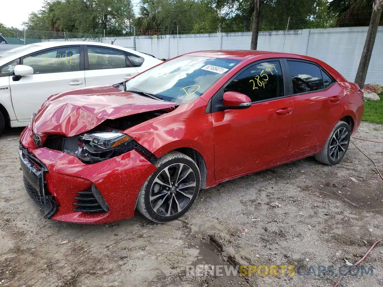 2 Photograph of a damaged car 5YFBURHE1KP890678 TOYOTA COROLLA 2019