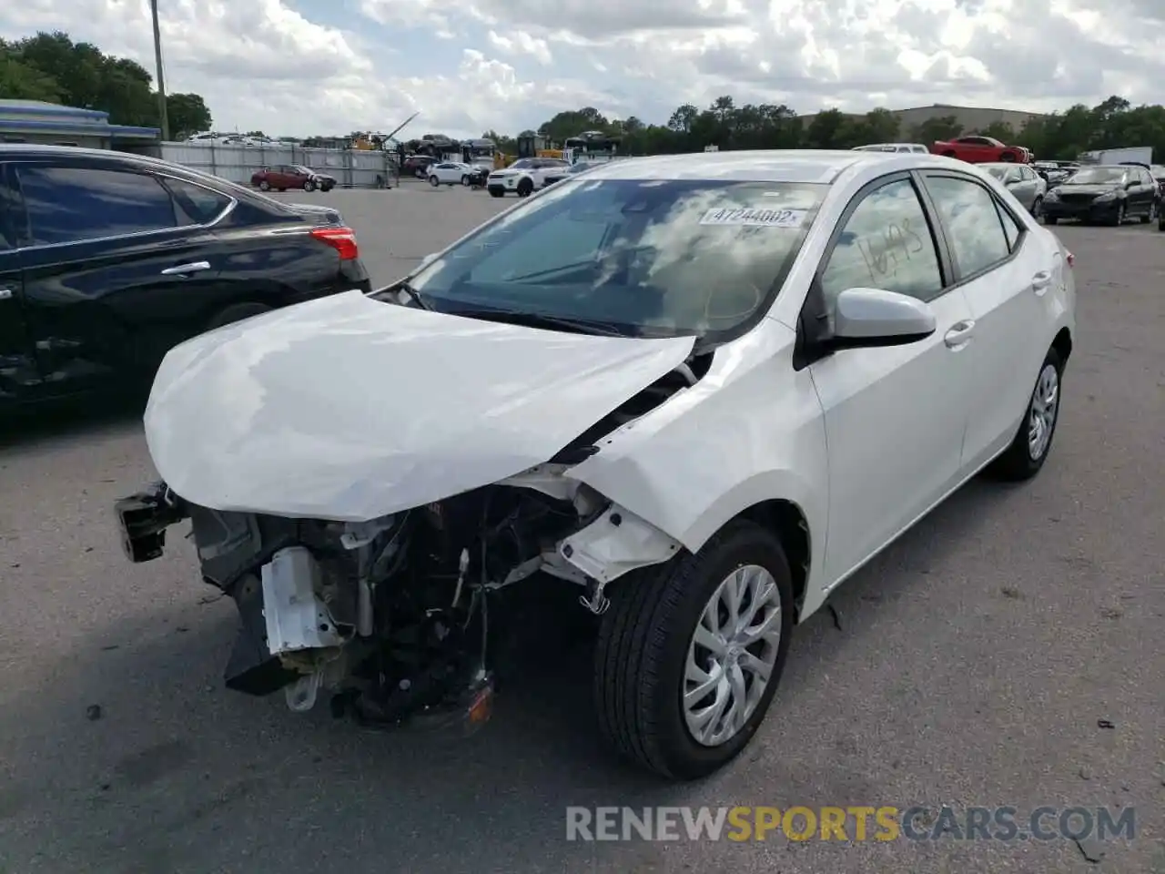 2 Photograph of a damaged car 5YFBURHE1KP890809 TOYOTA COROLLA 2019