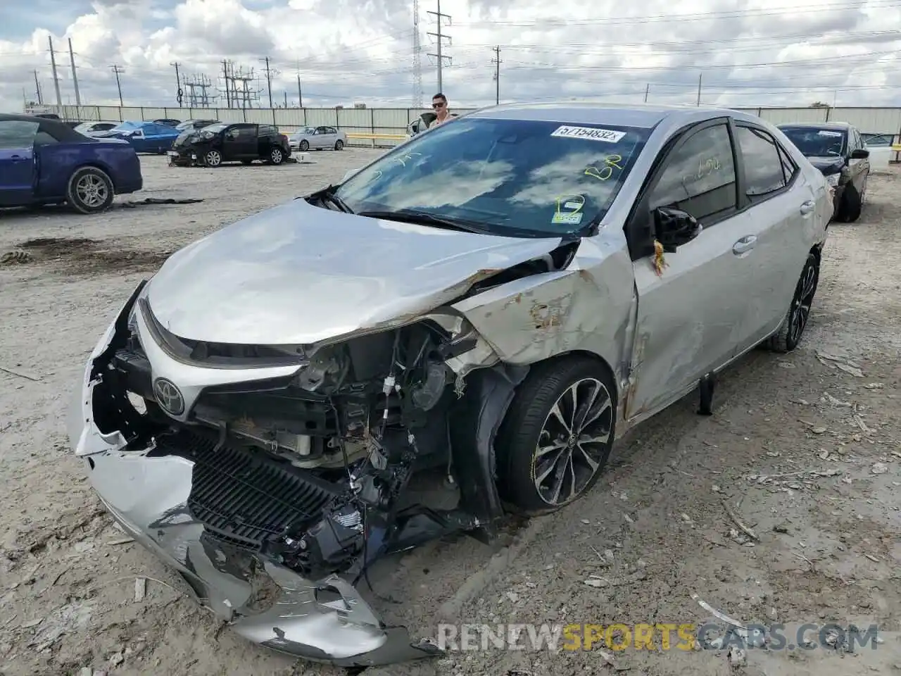 2 Photograph of a damaged car 5YFBURHE1KP890812 TOYOTA COROLLA 2019