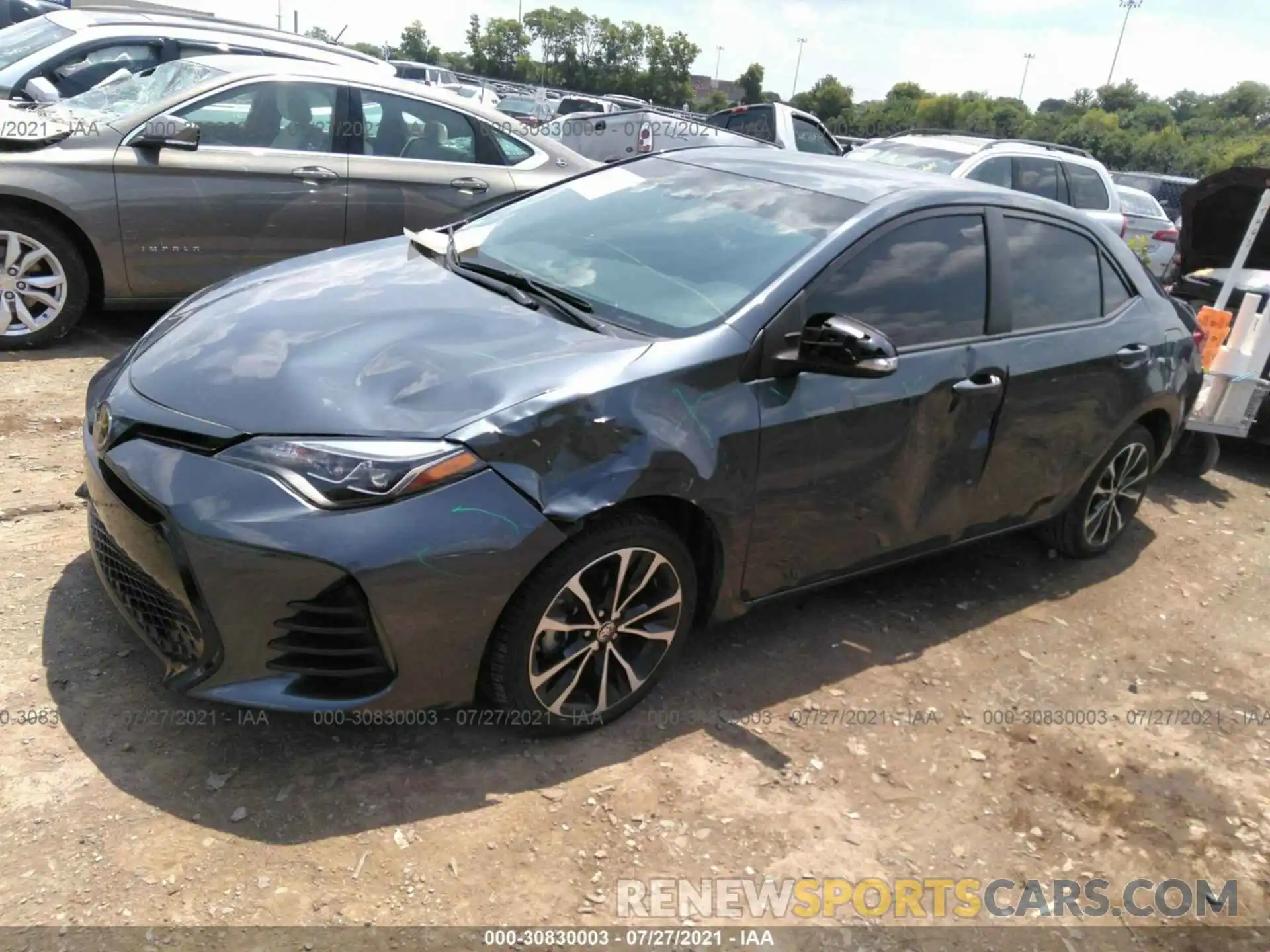 2 Photograph of a damaged car 5YFBURHE1KP891698 TOYOTA COROLLA 2019