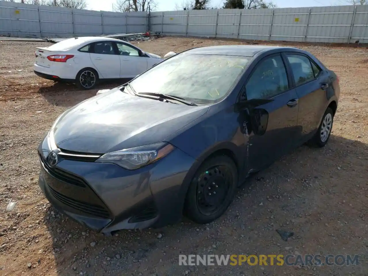 2 Photograph of a damaged car 5YFBURHE1KP891913 TOYOTA COROLLA 2019