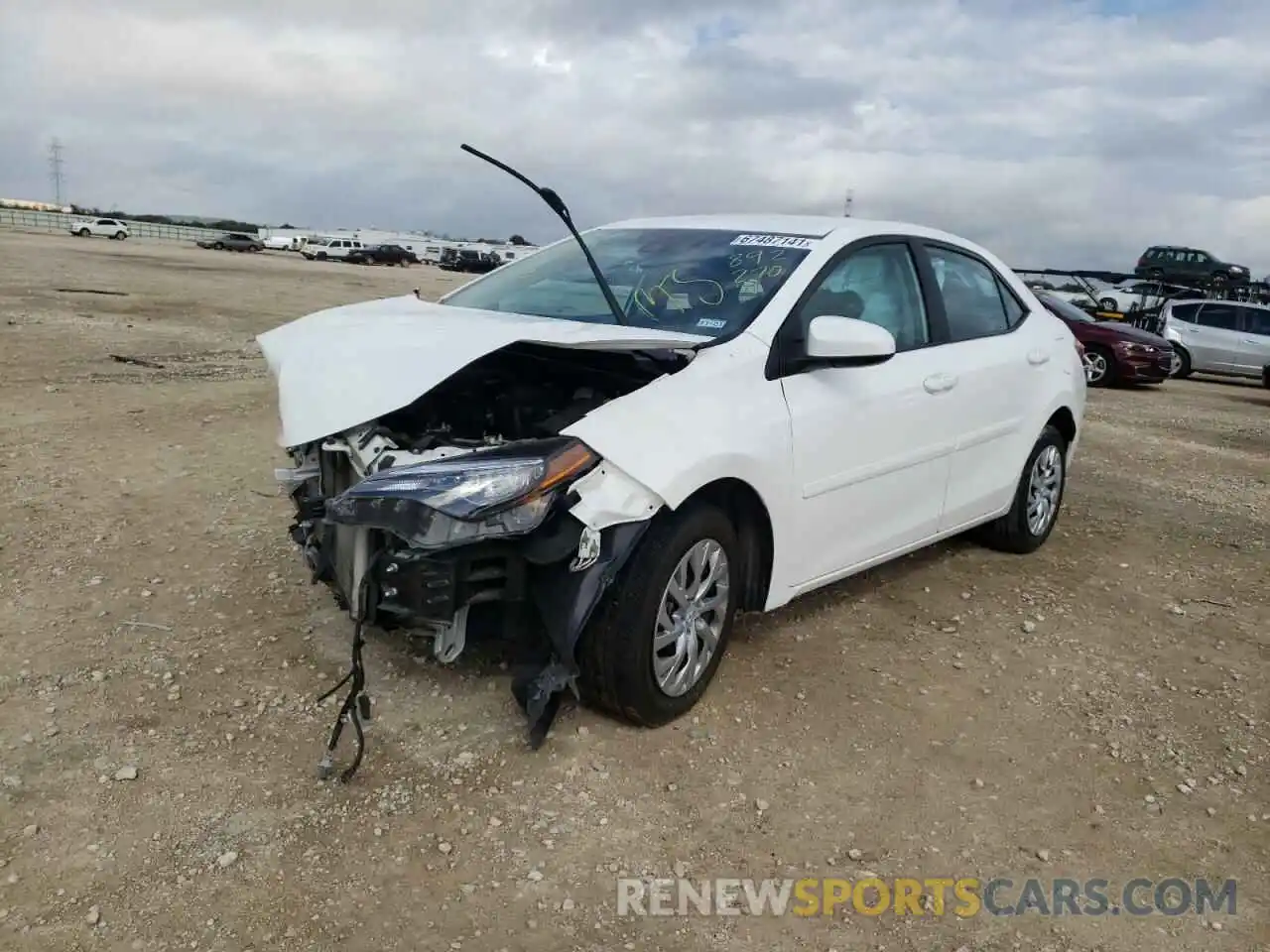 2 Photograph of a damaged car 5YFBURHE1KP892270 TOYOTA COROLLA 2019