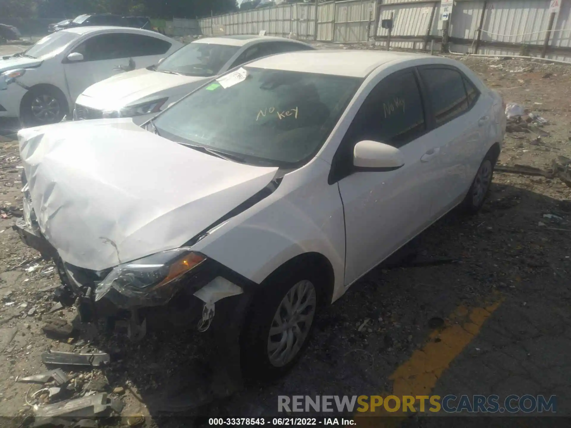 2 Photograph of a damaged car 5YFBURHE1KP892401 TOYOTA COROLLA 2019