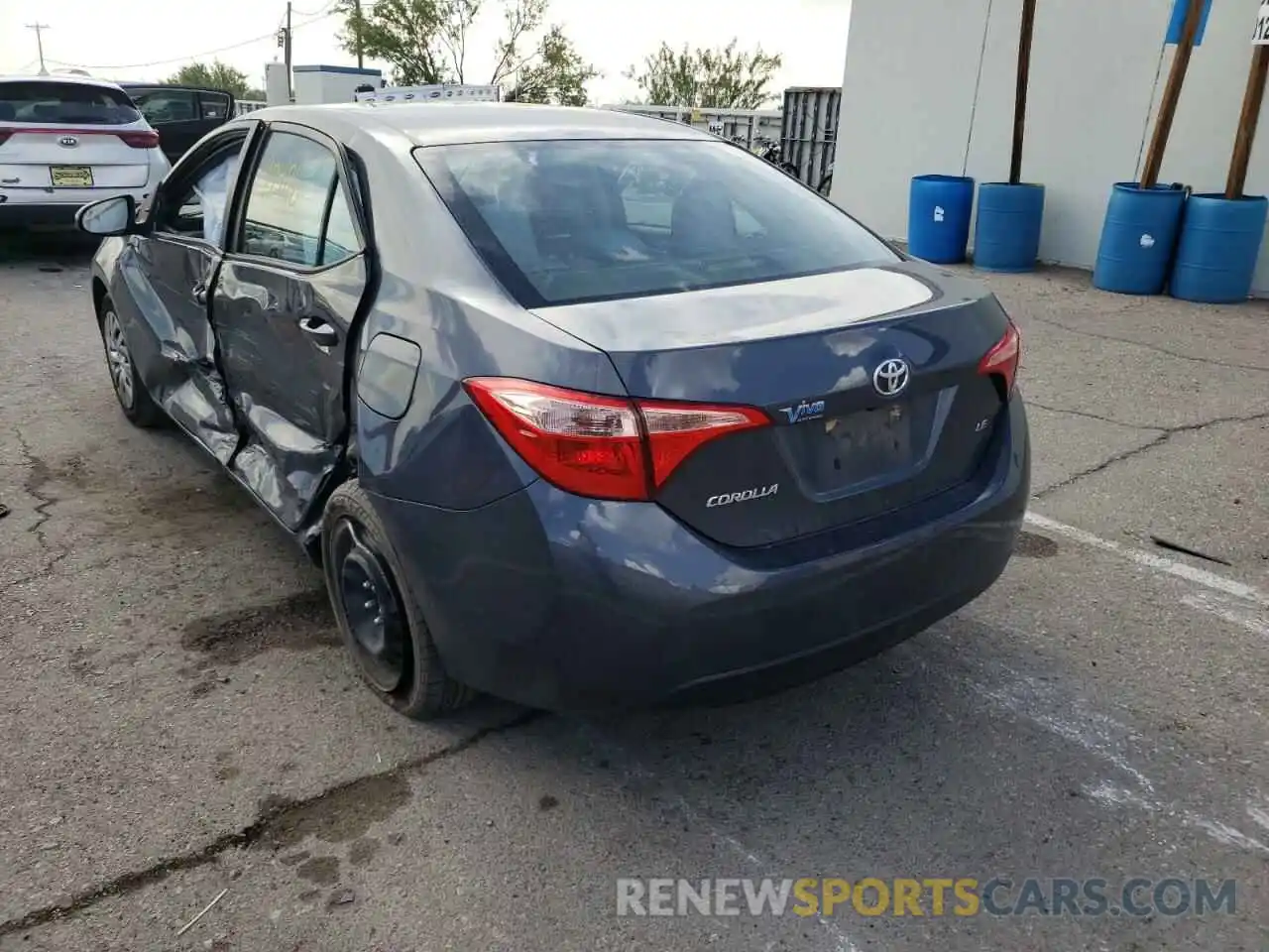 3 Photograph of a damaged car 5YFBURHE1KP892978 TOYOTA COROLLA 2019