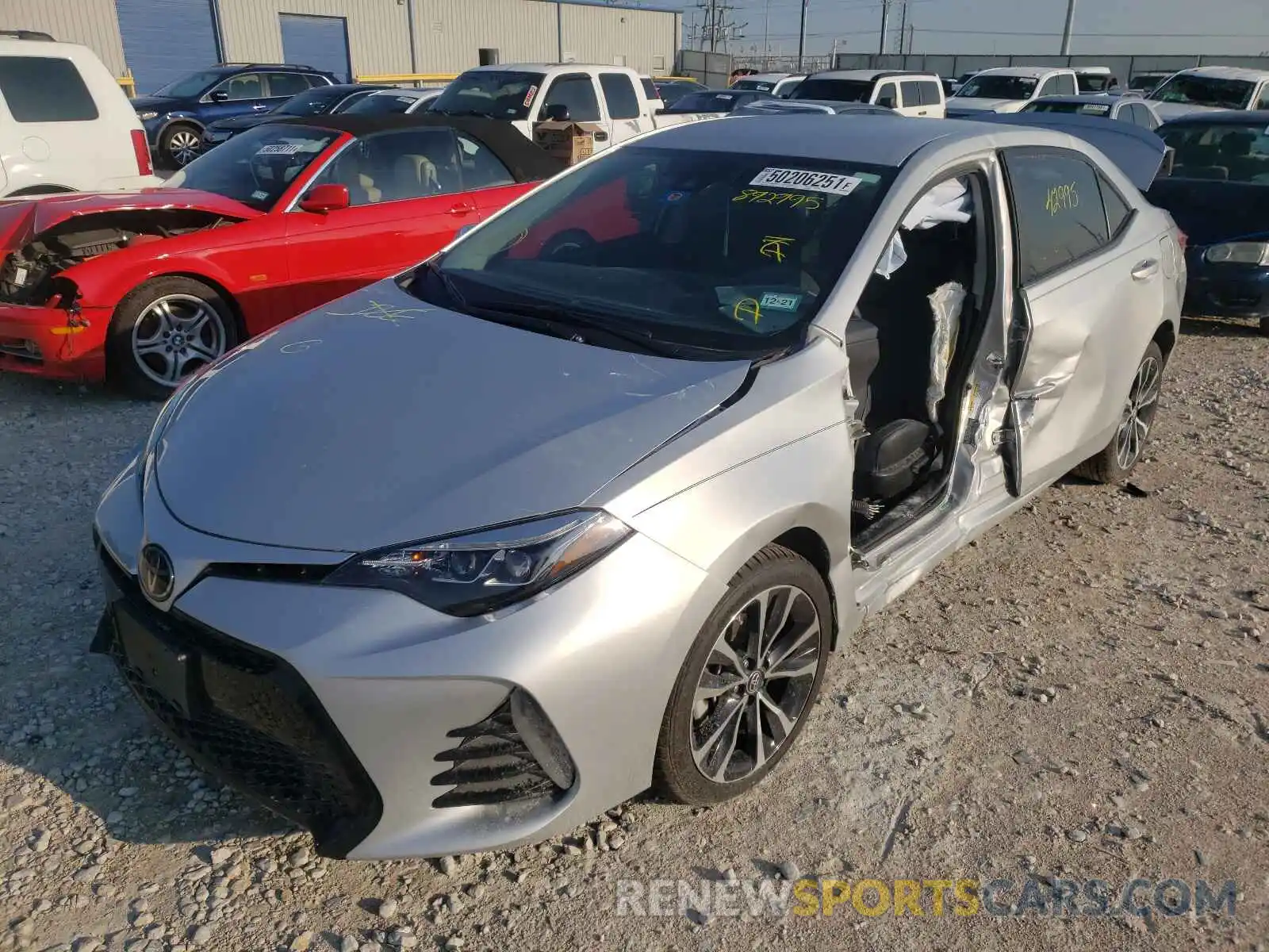 2 Photograph of a damaged car 5YFBURHE1KP892995 TOYOTA COROLLA 2019