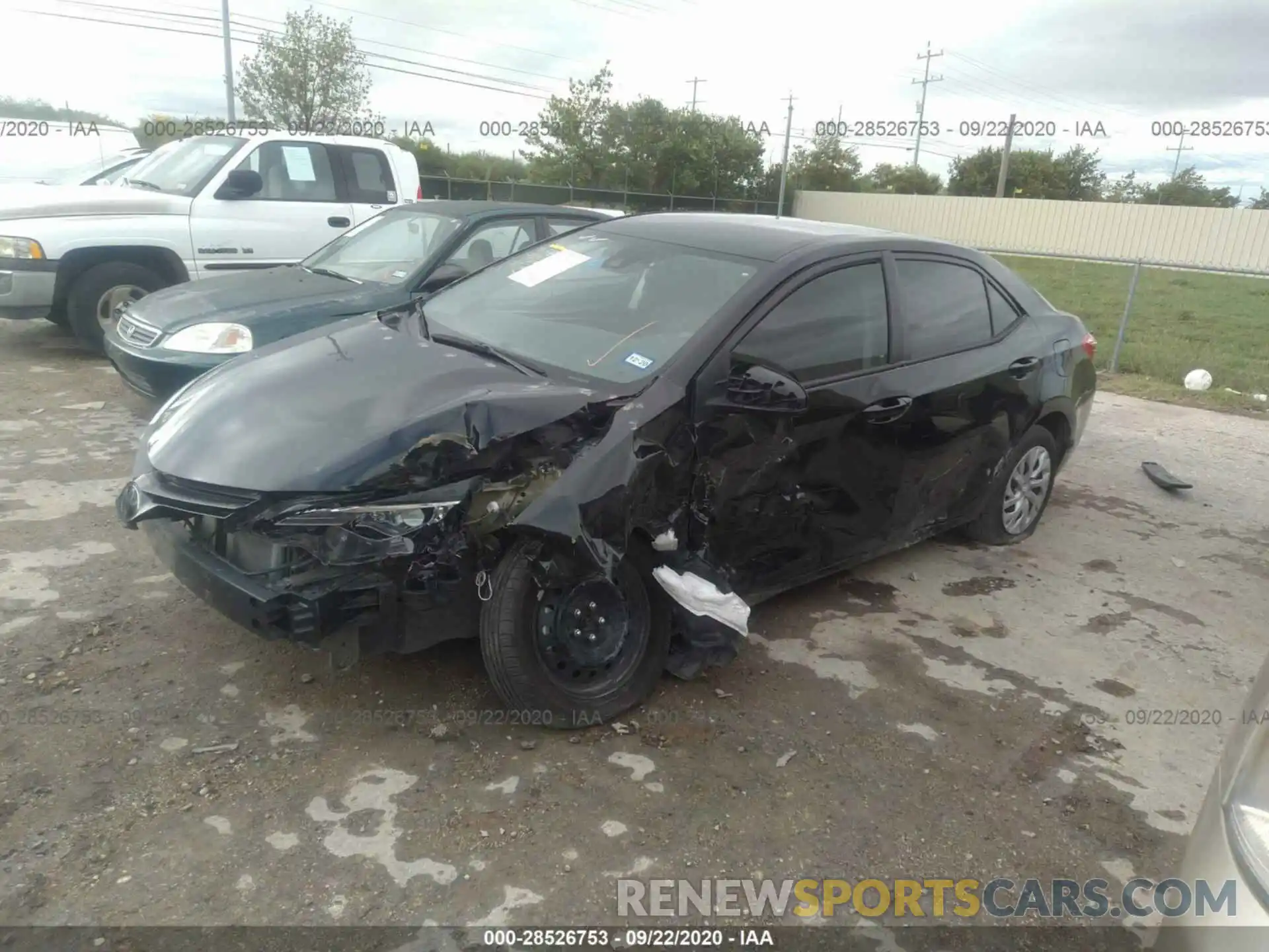 2 Photograph of a damaged car 5YFBURHE1KP893144 TOYOTA COROLLA 2019