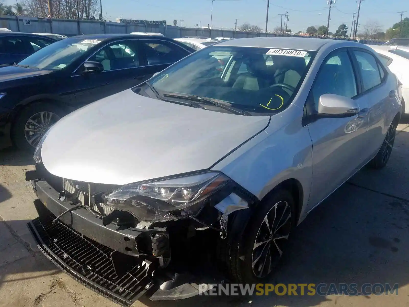 2 Photograph of a damaged car 5YFBURHE1KP893192 TOYOTA COROLLA 2019