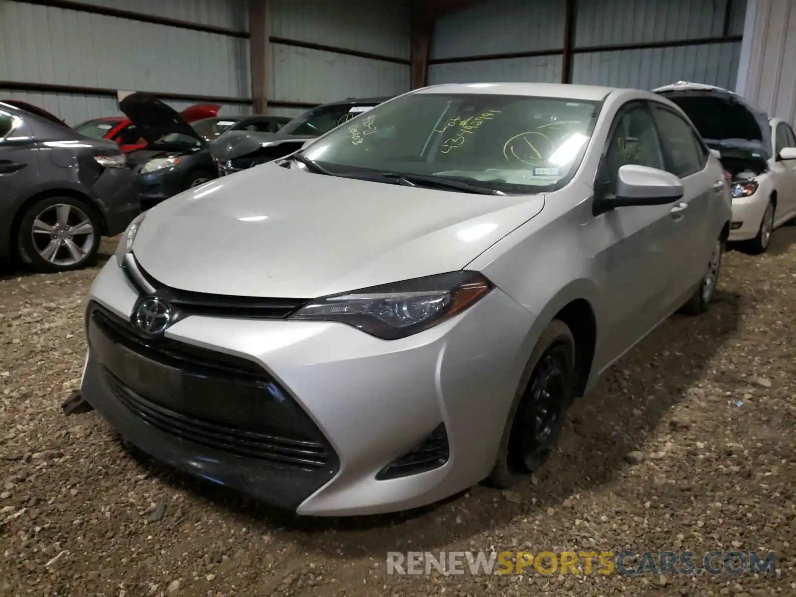 2 Photograph of a damaged car 5YFBURHE1KP893273 TOYOTA COROLLA 2019