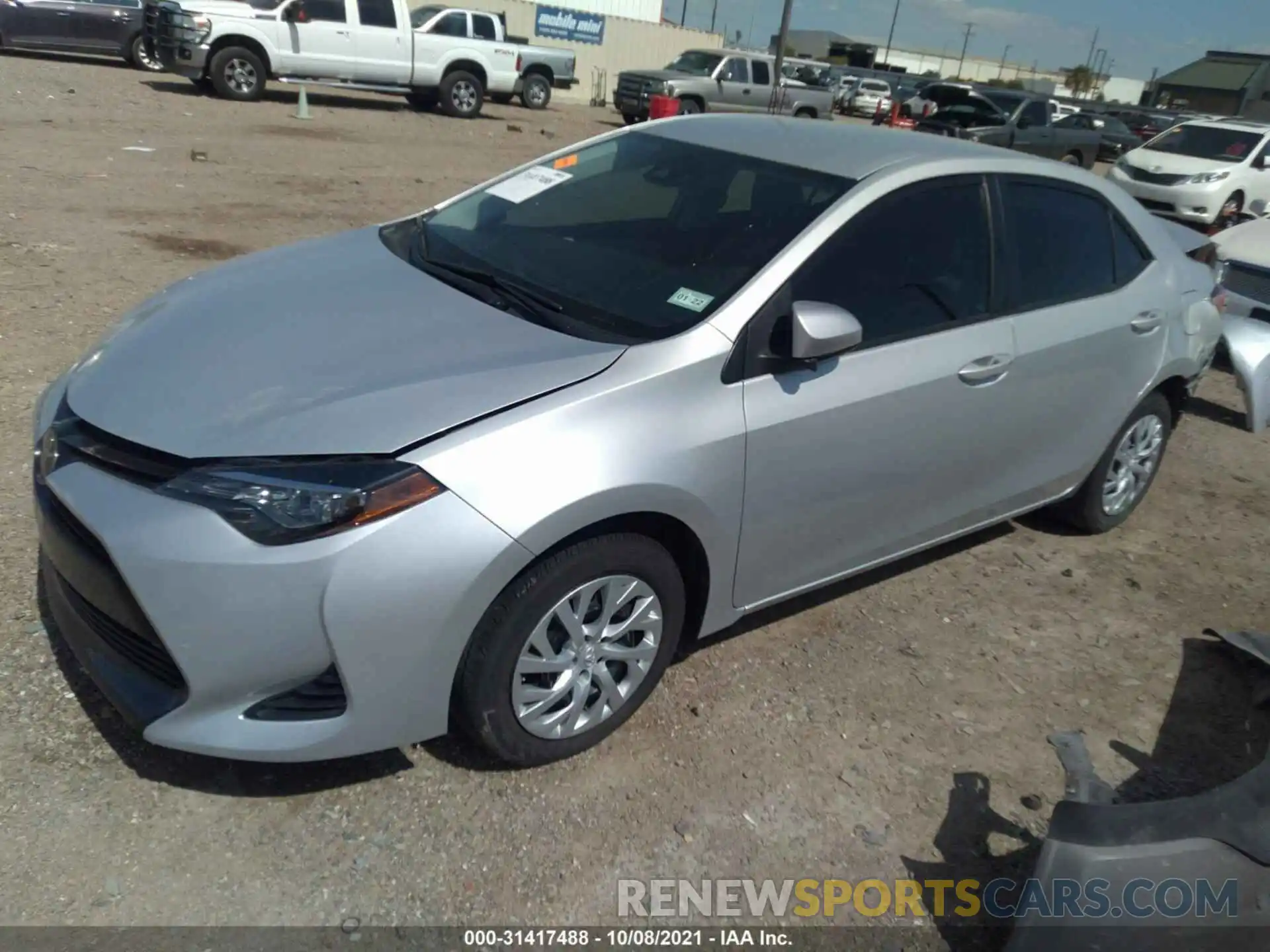 2 Photograph of a damaged car 5YFBURHE1KP893998 TOYOTA COROLLA 2019