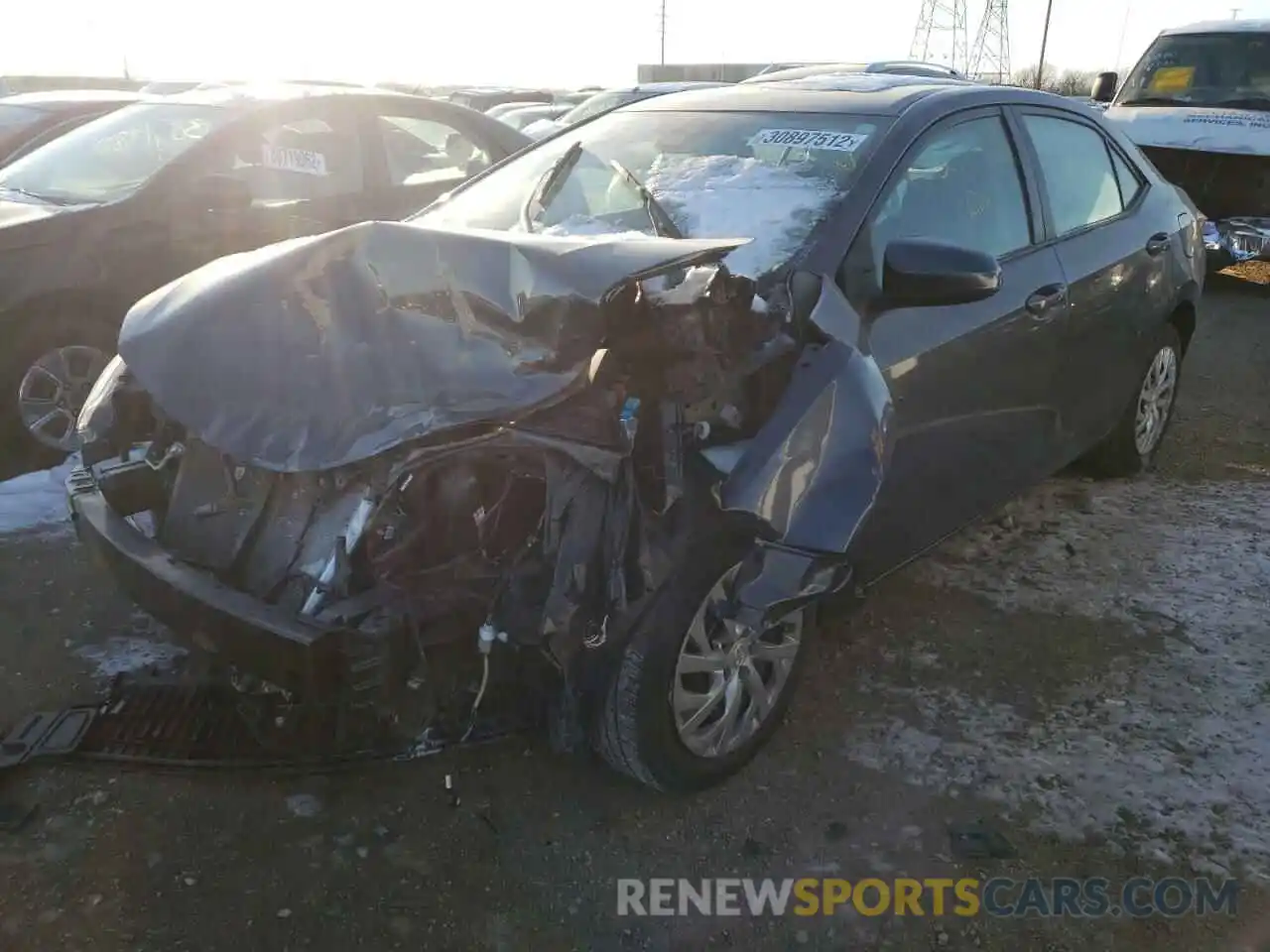 2 Photograph of a damaged car 5YFBURHE1KP894598 TOYOTA COROLLA 2019