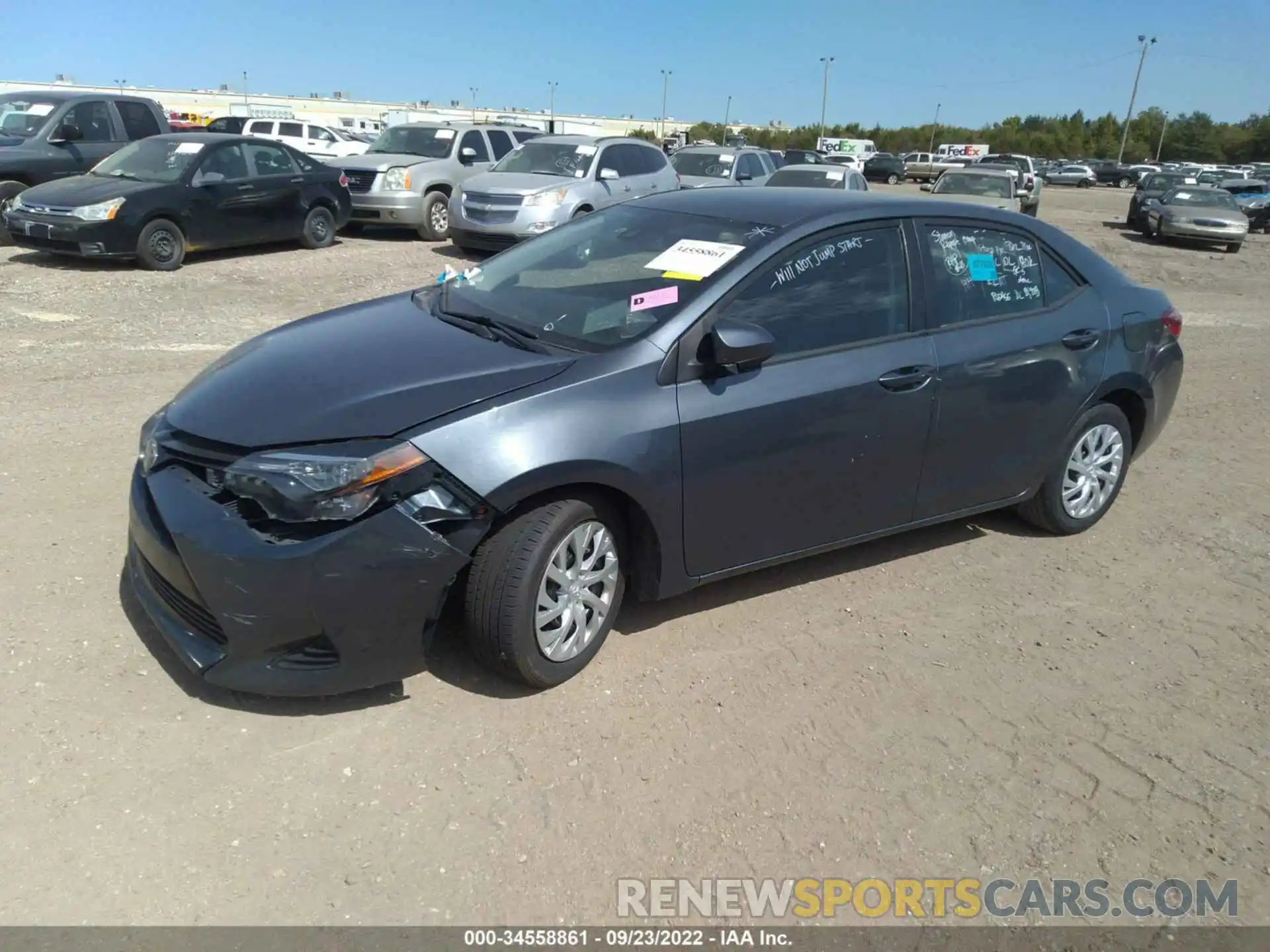 2 Photograph of a damaged car 5YFBURHE1KP895590 TOYOTA COROLLA 2019