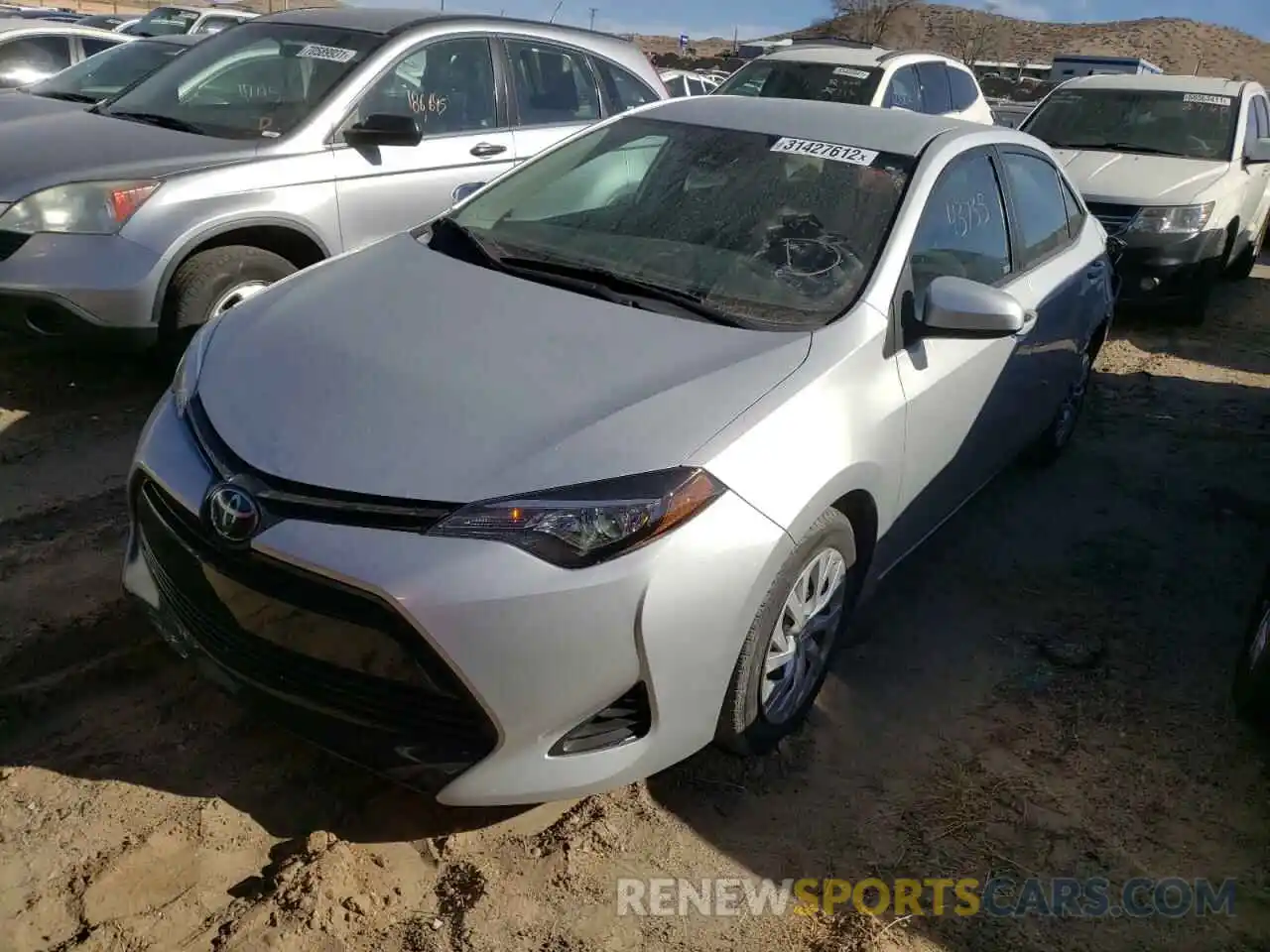 2 Photograph of a damaged car 5YFBURHE1KP896108 TOYOTA COROLLA 2019