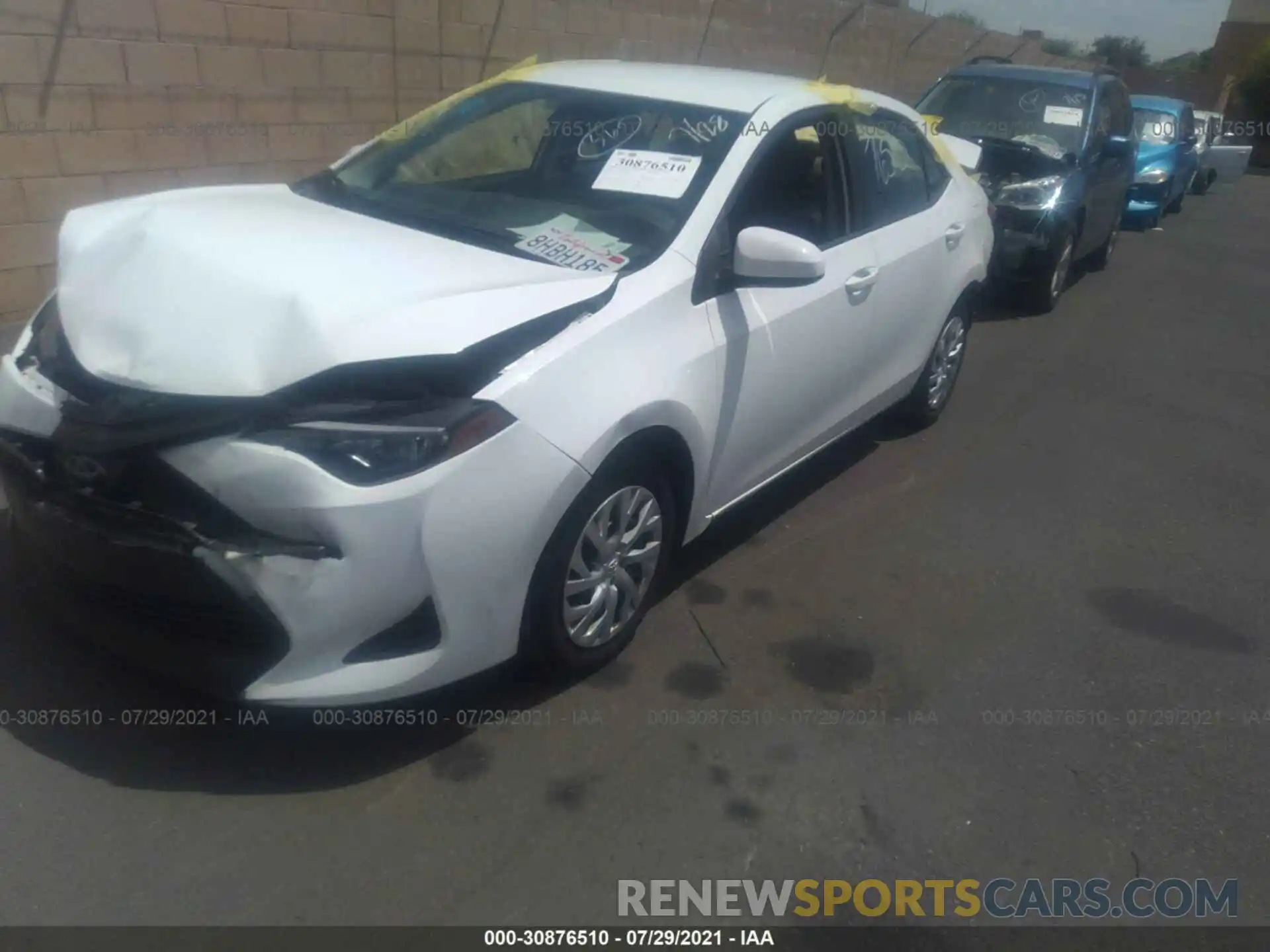 2 Photograph of a damaged car 5YFBURHE1KP896240 TOYOTA COROLLA 2019