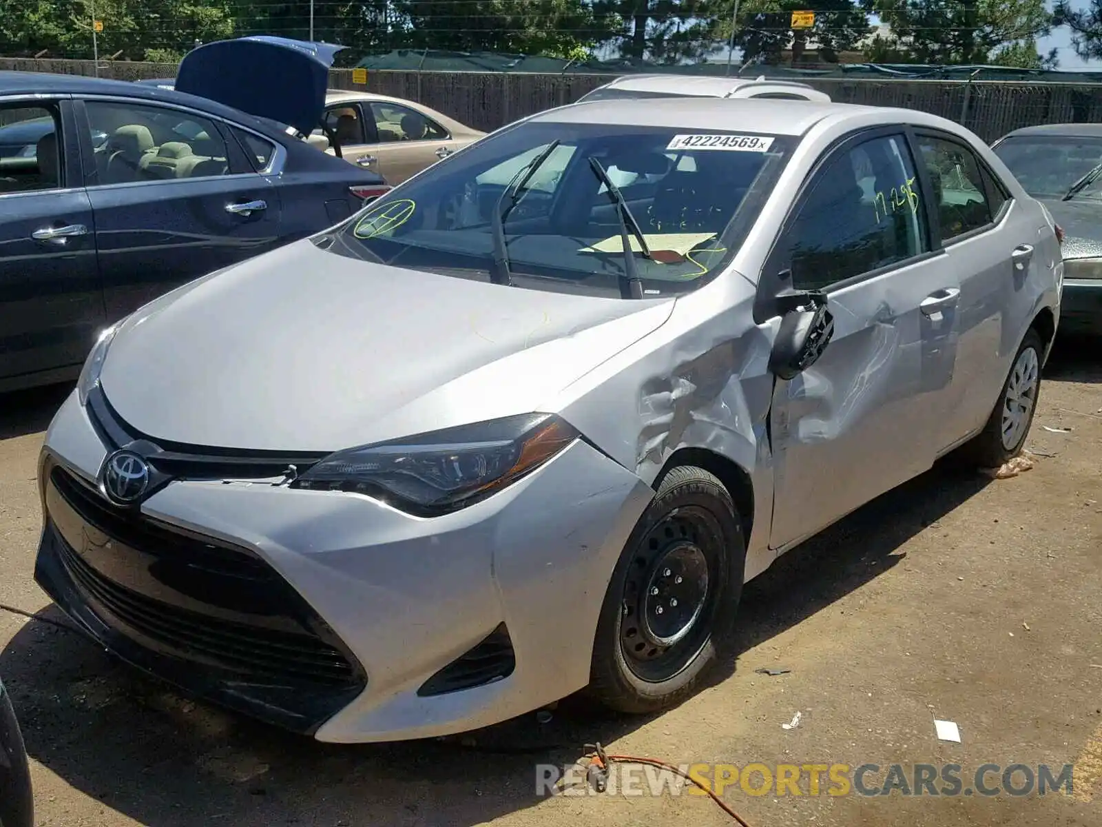 2 Photograph of a damaged car 5YFBURHE1KP896383 TOYOTA COROLLA 2019