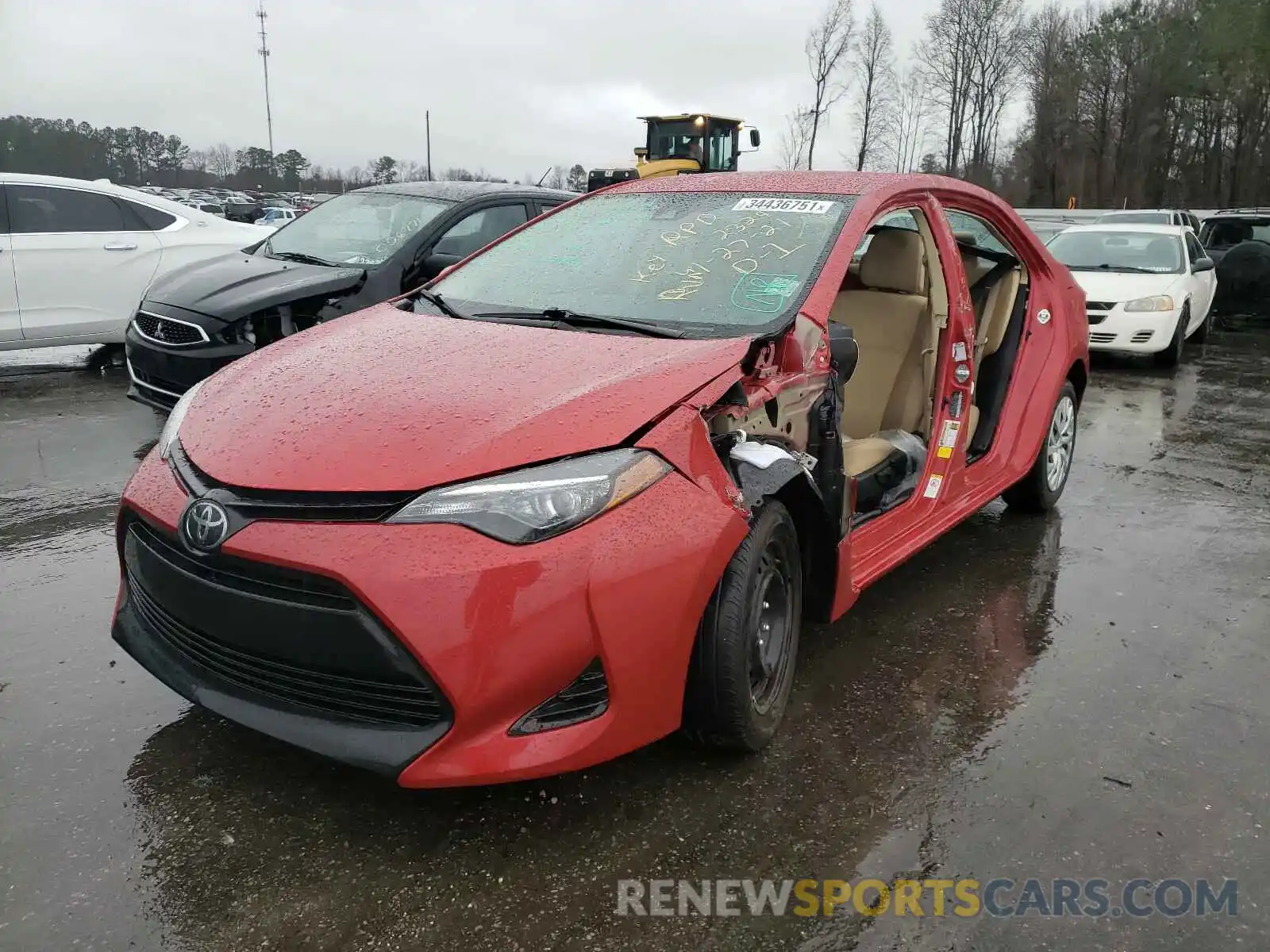 2 Photograph of a damaged car 5YFBURHE1KP897078 TOYOTA COROLLA 2019