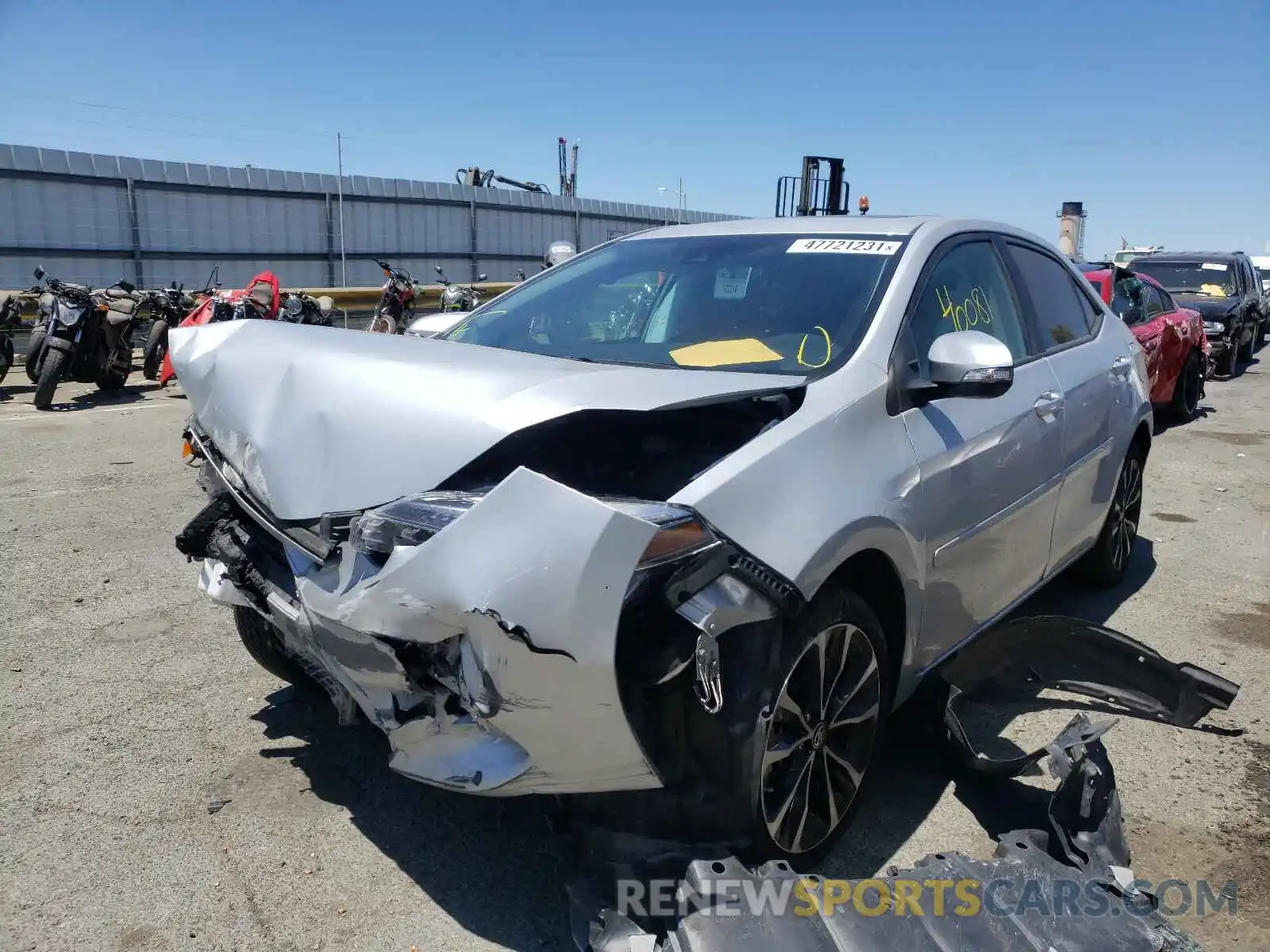 2 Photograph of a damaged car 5YFBURHE1KP897260 TOYOTA COROLLA 2019