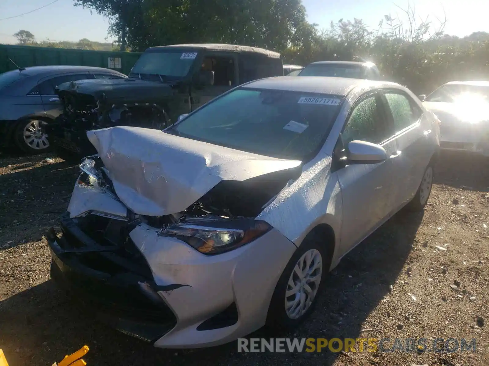 2 Photograph of a damaged car 5YFBURHE1KP897601 TOYOTA COROLLA 2019