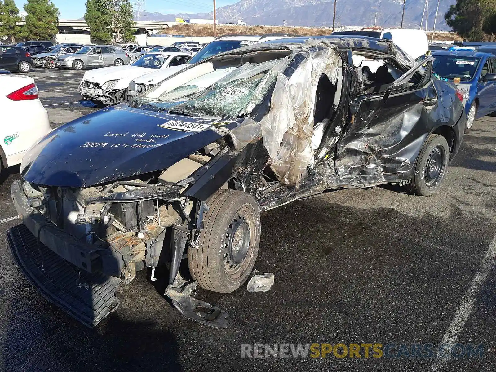 2 Photograph of a damaged car 5YFBURHE1KP897713 TOYOTA COROLLA 2019