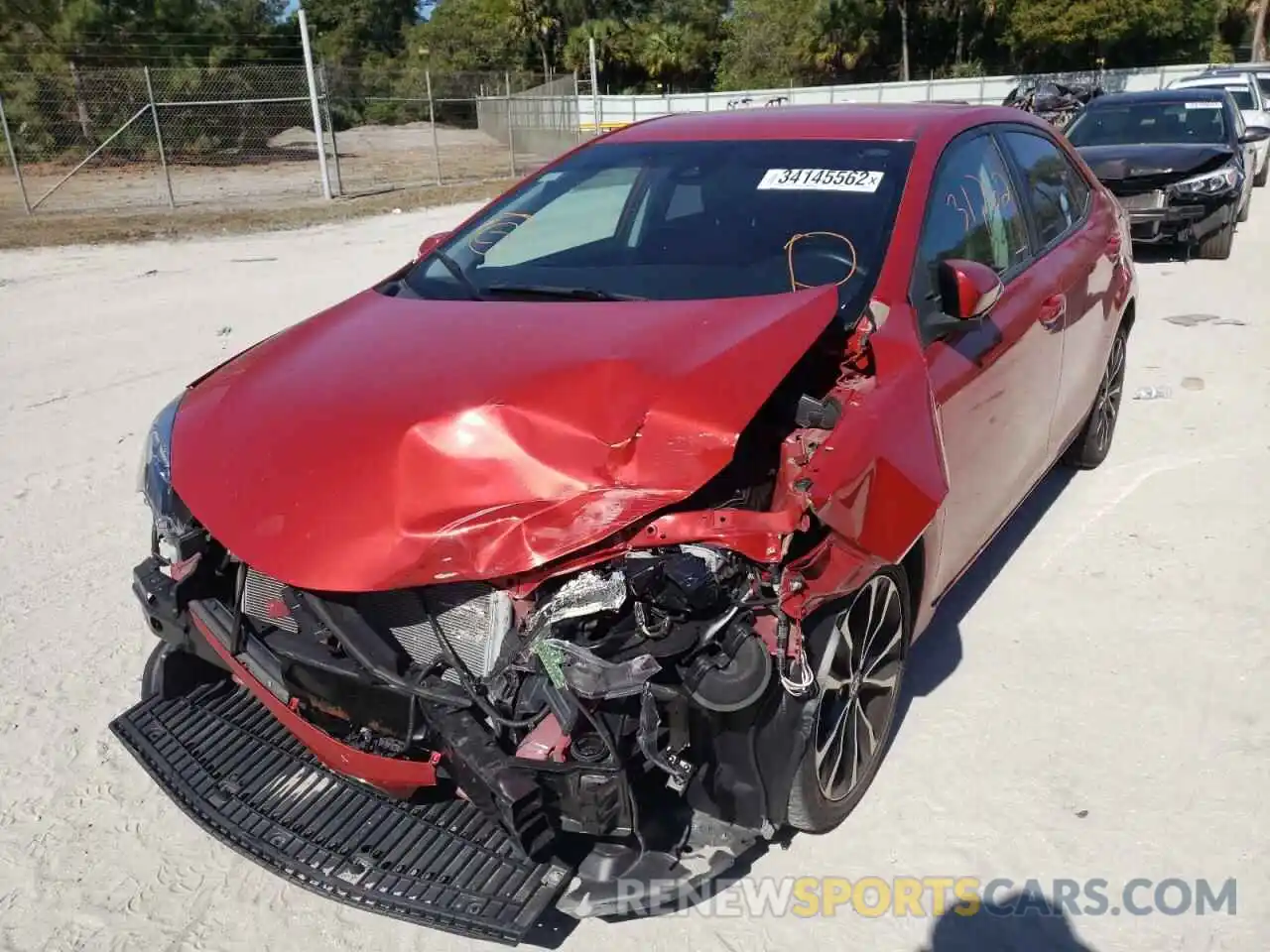 2 Photograph of a damaged car 5YFBURHE1KP897839 TOYOTA COROLLA 2019