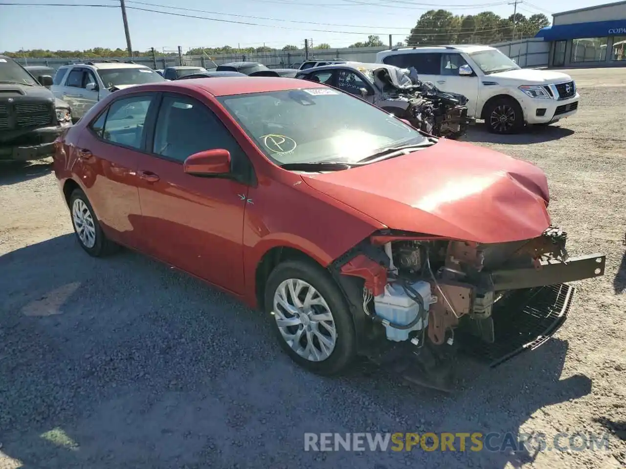 1 Photograph of a damaged car 5YFBURHE1KP897937 TOYOTA COROLLA 2019