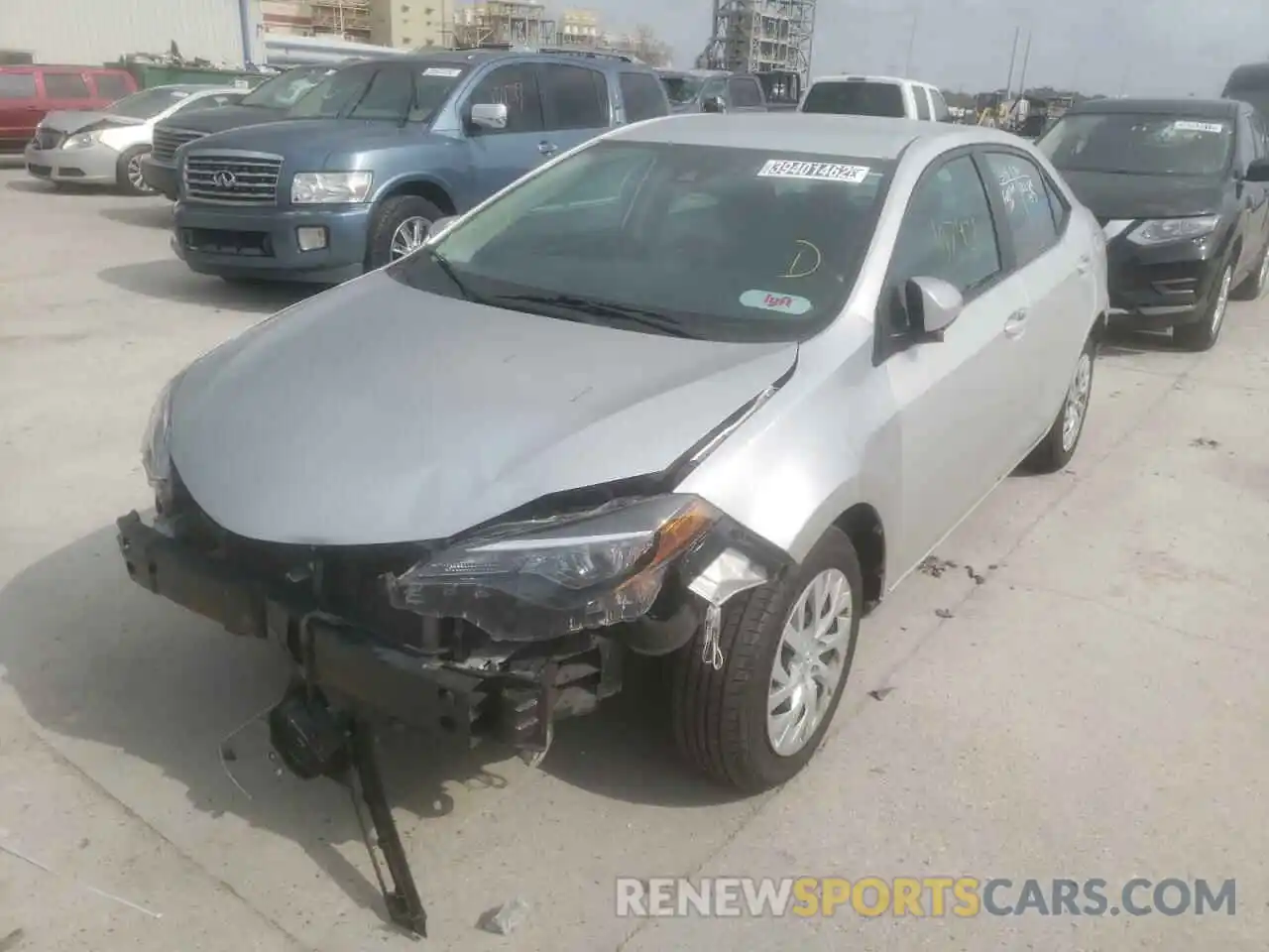 2 Photograph of a damaged car 5YFBURHE1KP898019 TOYOTA COROLLA 2019