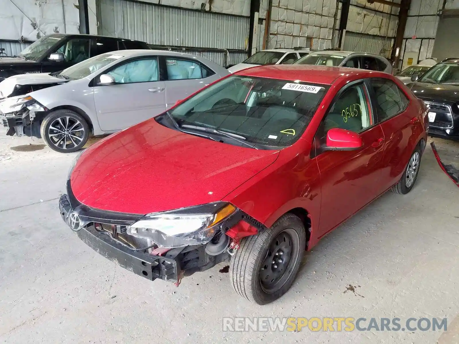 2 Photograph of a damaged car 5YFBURHE1KP898215 TOYOTA COROLLA 2019