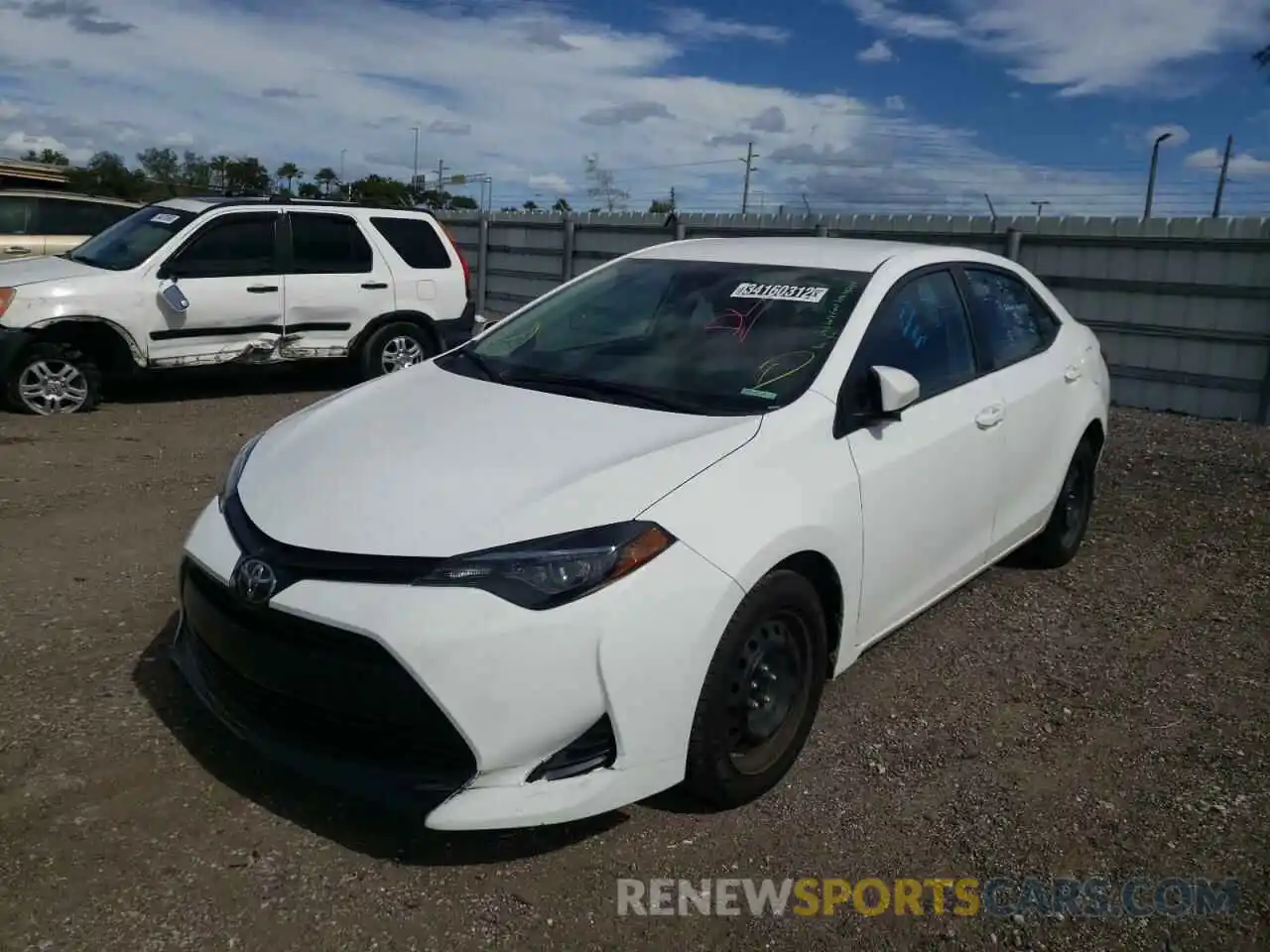 2 Photograph of a damaged car 5YFBURHE1KP898232 TOYOTA COROLLA 2019