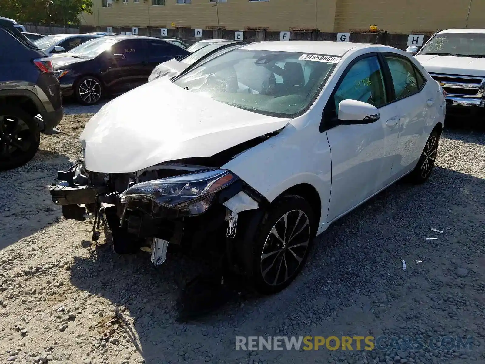 2 Photograph of a damaged car 5YFBURHE1KP898344 TOYOTA COROLLA 2019