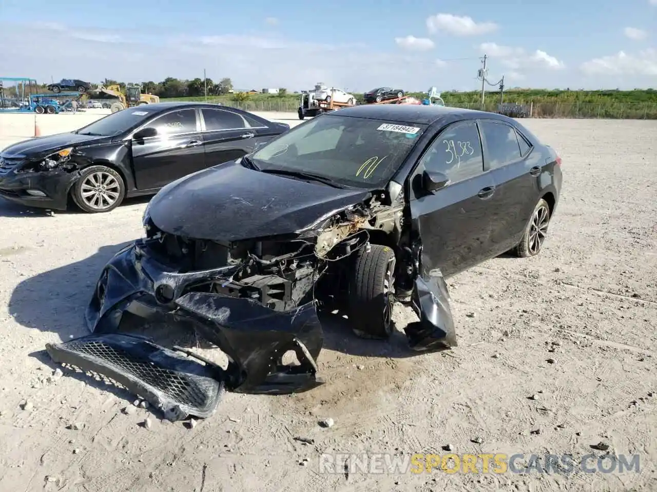 2 Photograph of a damaged car 5YFBURHE1KP898943 TOYOTA COROLLA 2019