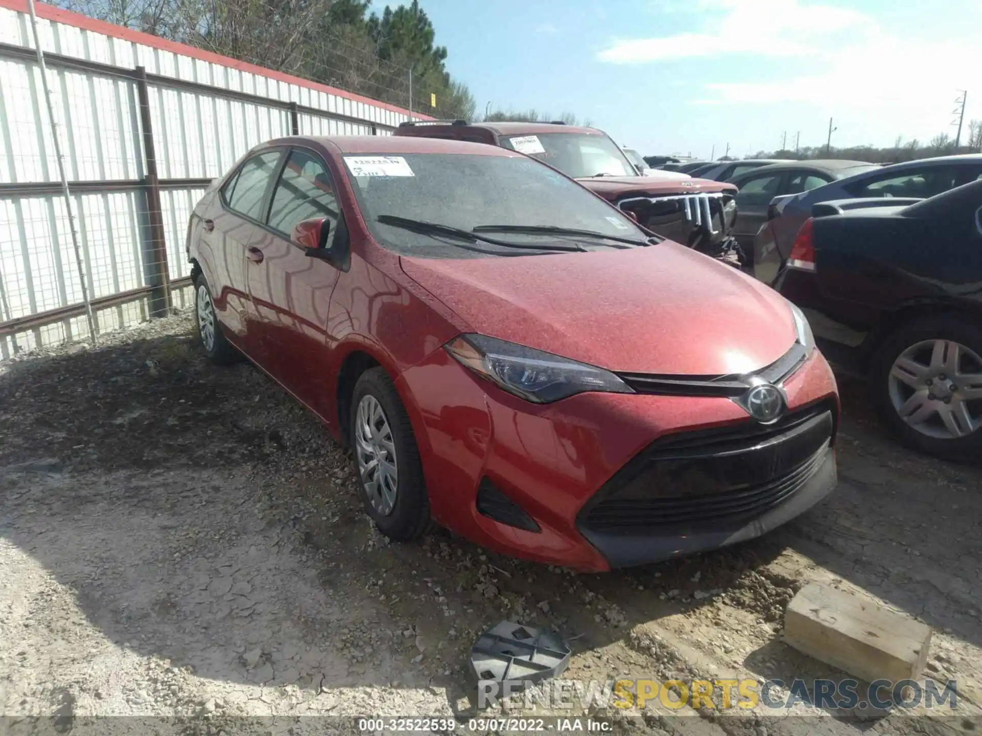 1 Photograph of a damaged car 5YFBURHE1KP899218 TOYOTA COROLLA 2019