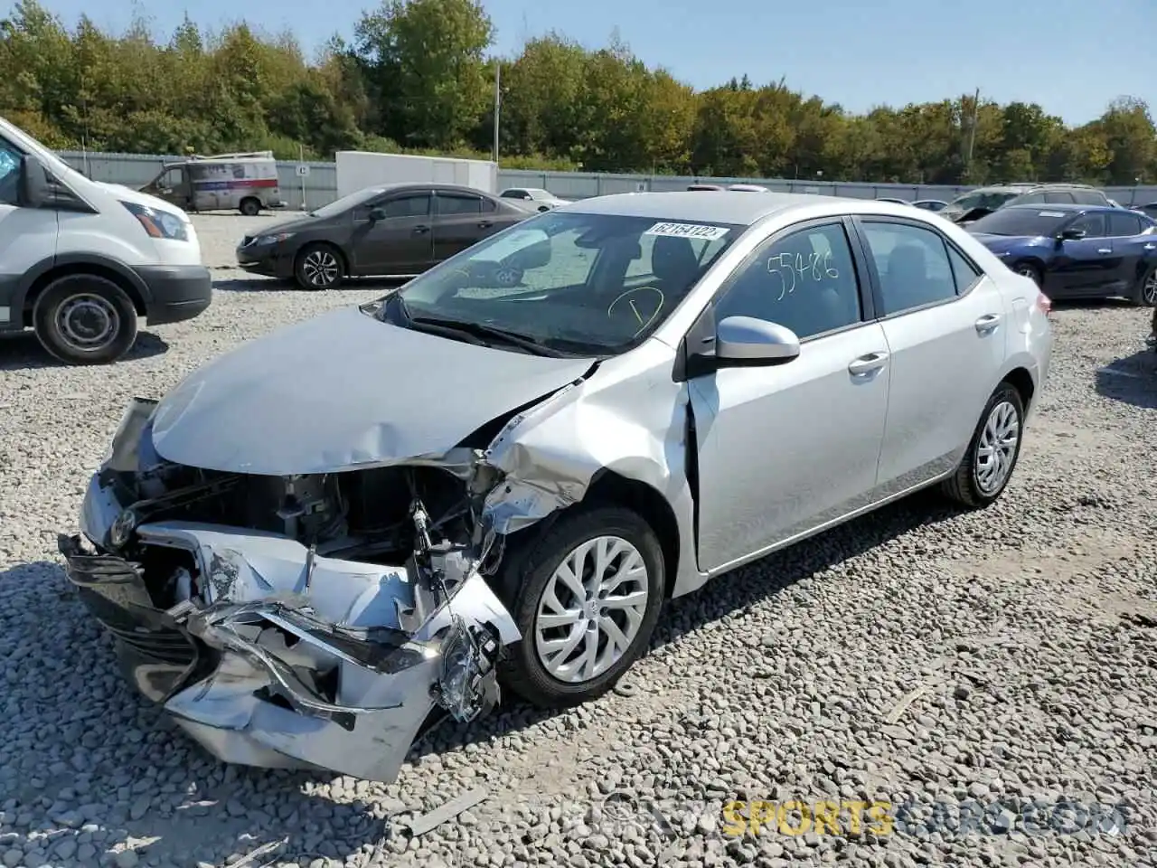 2 Photograph of a damaged car 5YFBURHE1KP899459 TOYOTA COROLLA 2019