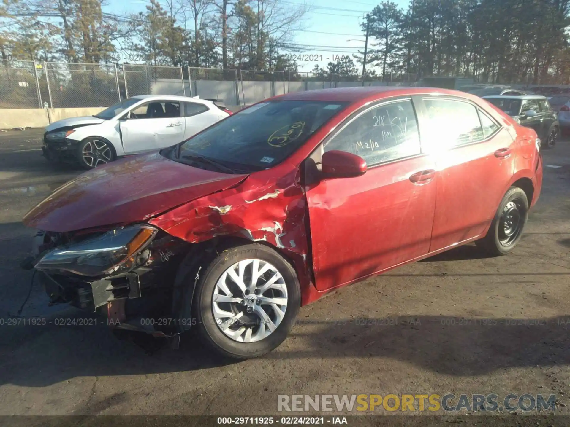 2 Photograph of a damaged car 5YFBURHE1KP899719 TOYOTA COROLLA 2019