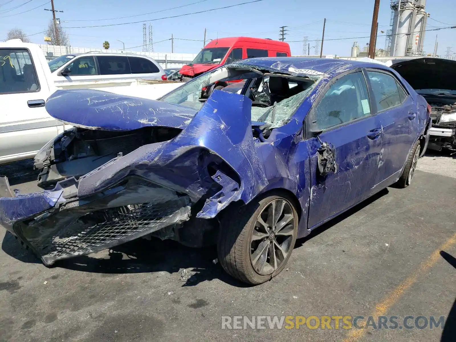 2 Photograph of a damaged car 5YFBURHE1KP900349 TOYOTA COROLLA 2019