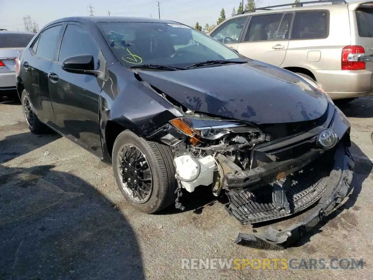 1 Photograph of a damaged car 5YFBURHE1KP900562 TOYOTA COROLLA 2019