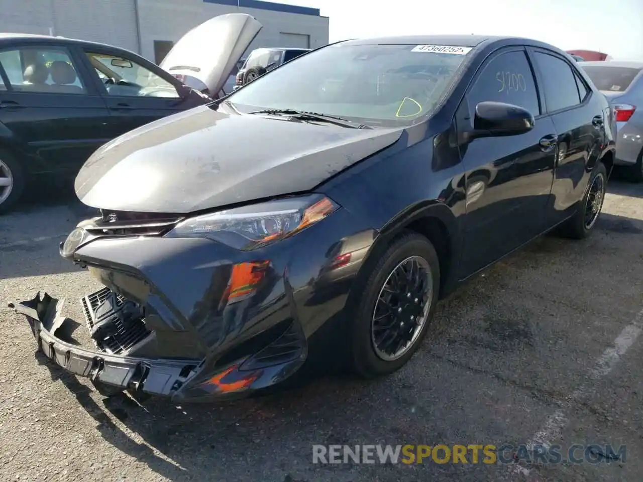 2 Photograph of a damaged car 5YFBURHE1KP900562 TOYOTA COROLLA 2019