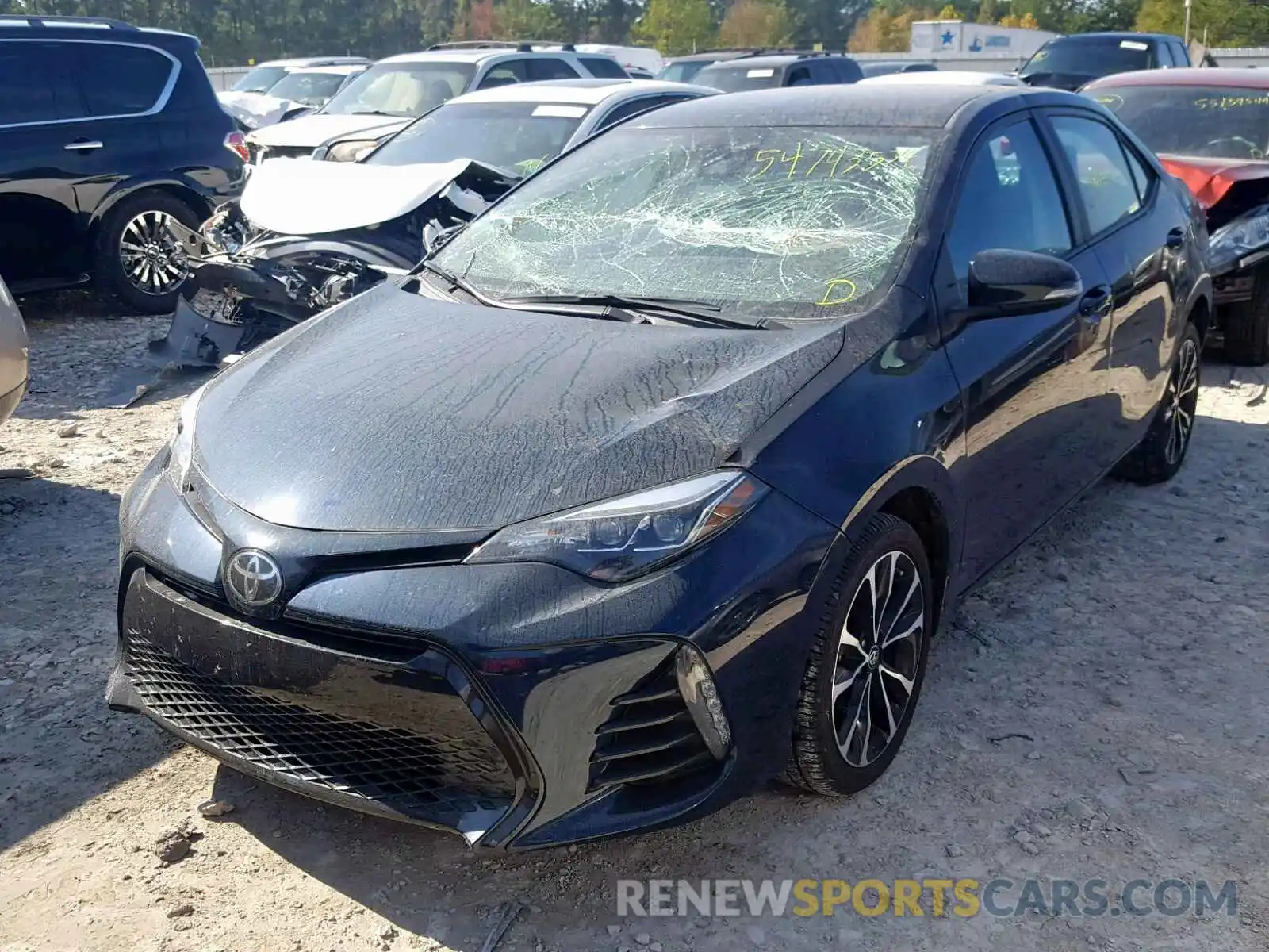 2 Photograph of a damaged car 5YFBURHE1KP901341 TOYOTA COROLLA 2019