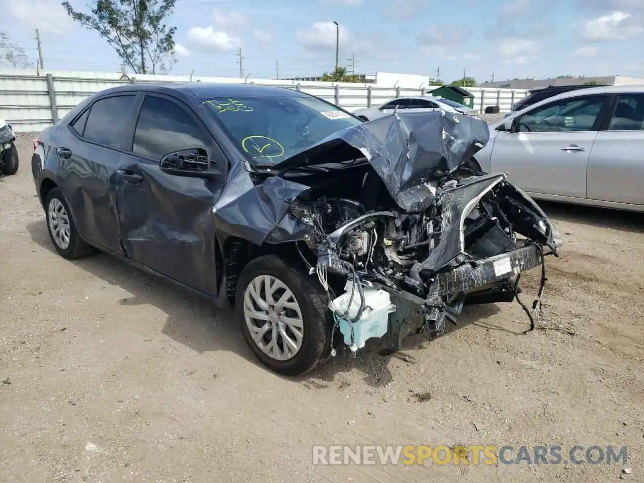 1 Photograph of a damaged car 5YFBURHE1KP901615 TOYOTA COROLLA 2019