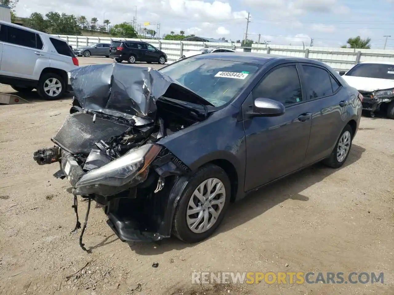 2 Photograph of a damaged car 5YFBURHE1KP901615 TOYOTA COROLLA 2019