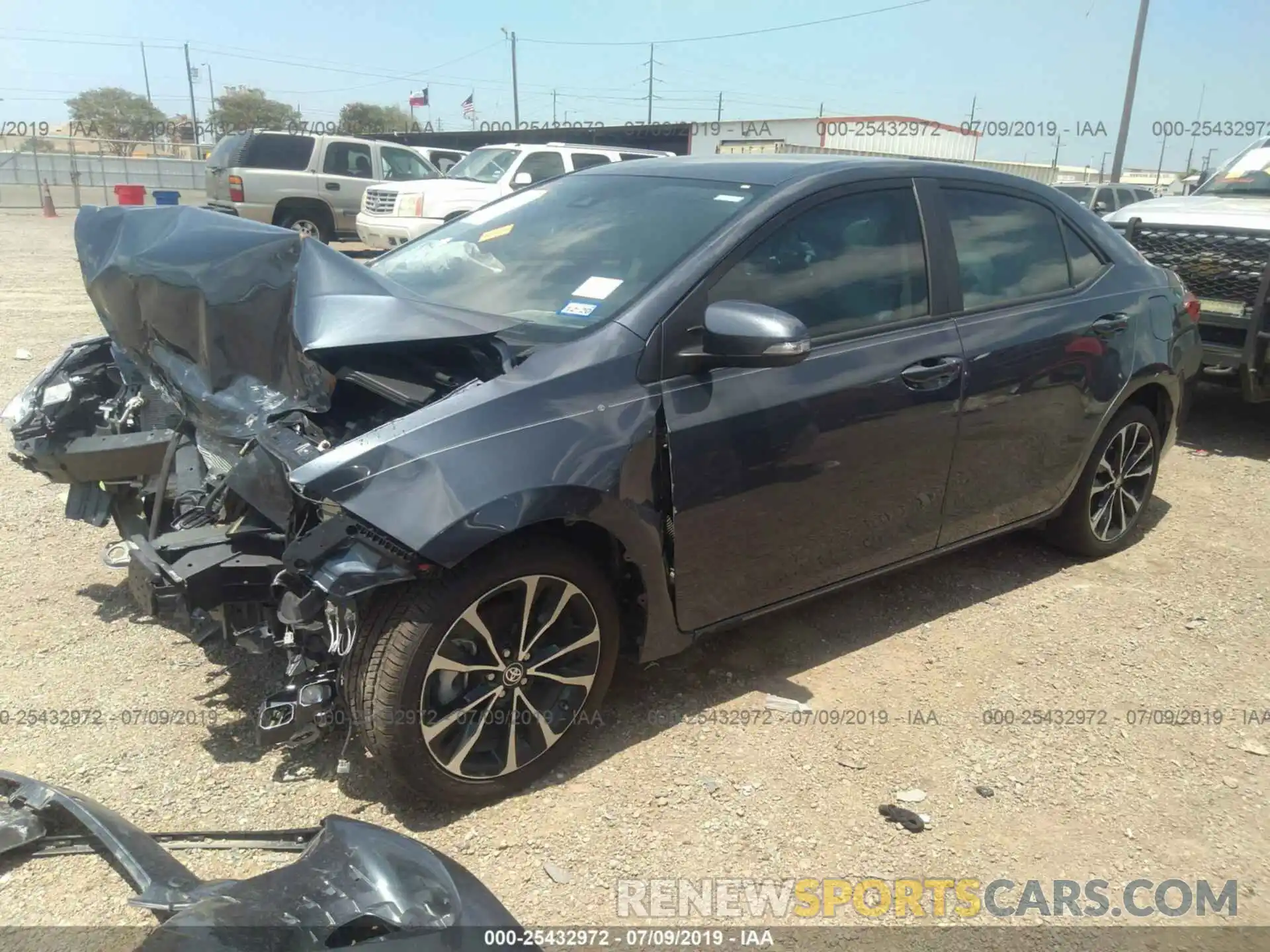 2 Photograph of a damaged car 5YFBURHE1KP901727 TOYOTA COROLLA 2019