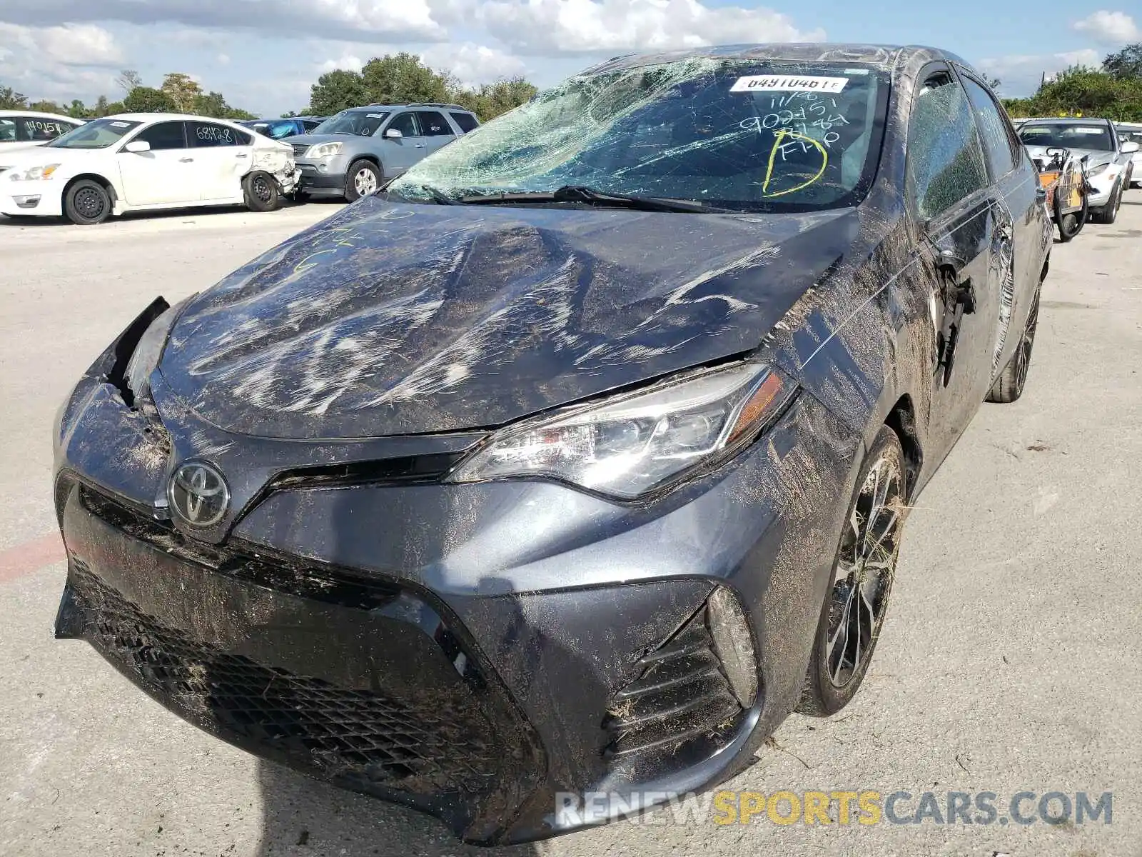 2 Photograph of a damaged car 5YFBURHE1KP902151 TOYOTA COROLLA 2019