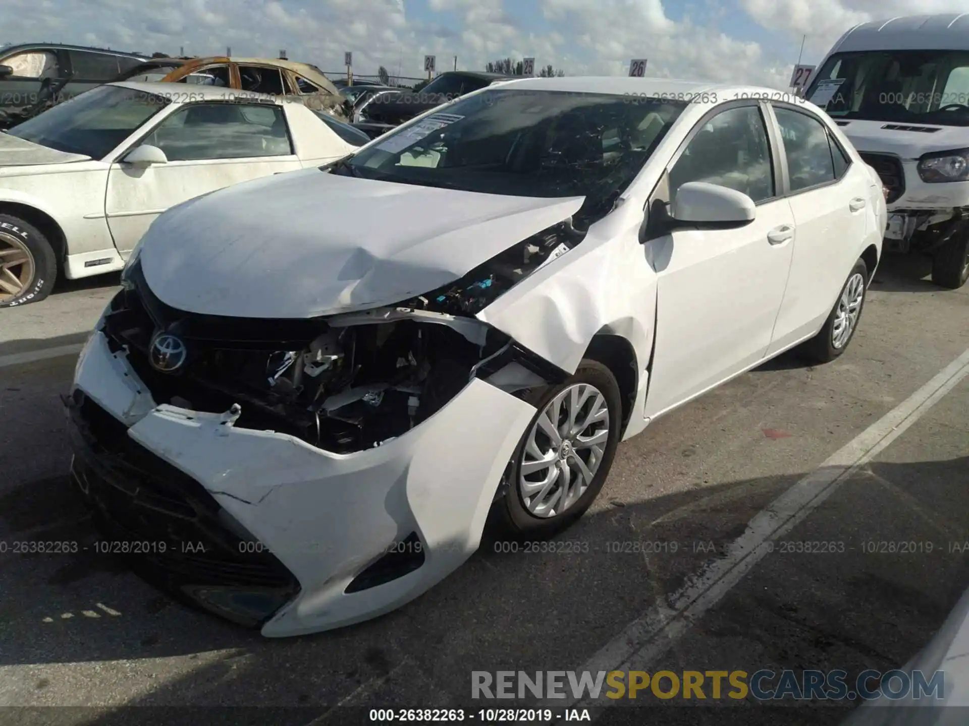 2 Photograph of a damaged car 5YFBURHE1KP902361 TOYOTA COROLLA 2019