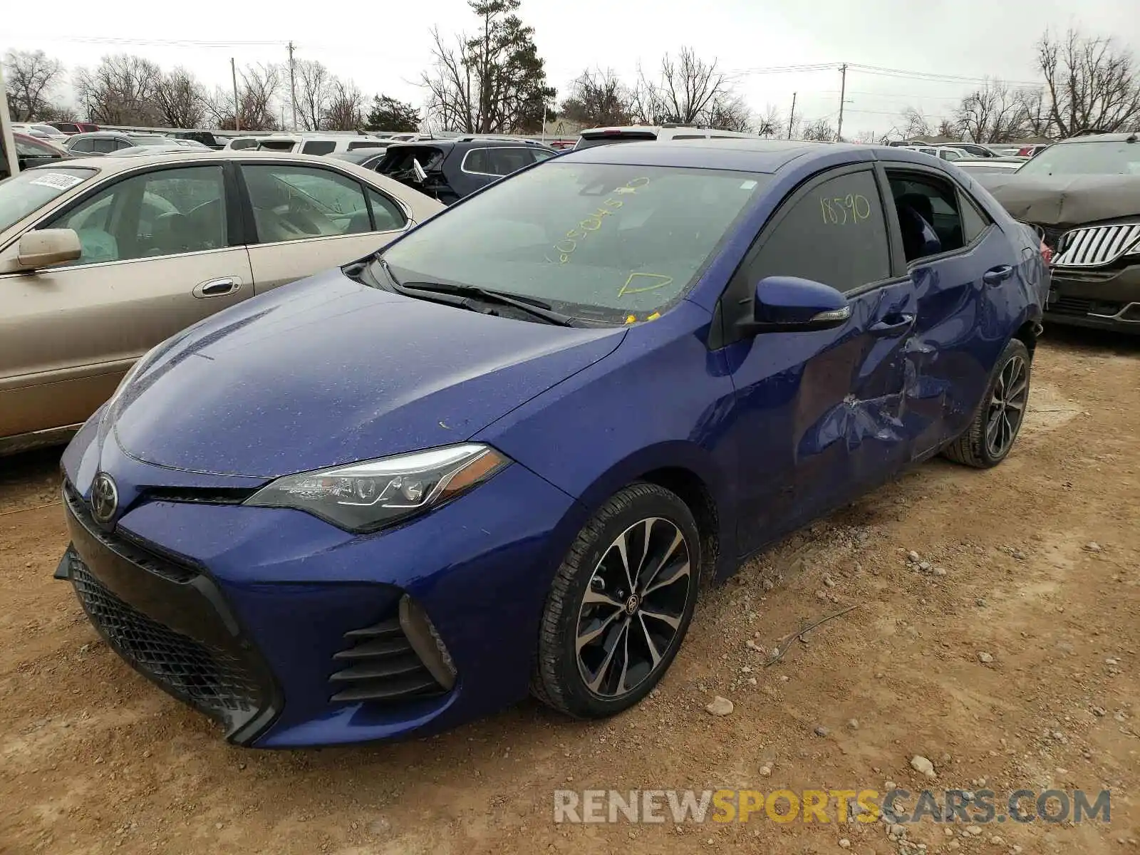 2 Photograph of a damaged car 5YFBURHE1KP903087 TOYOTA COROLLA 2019