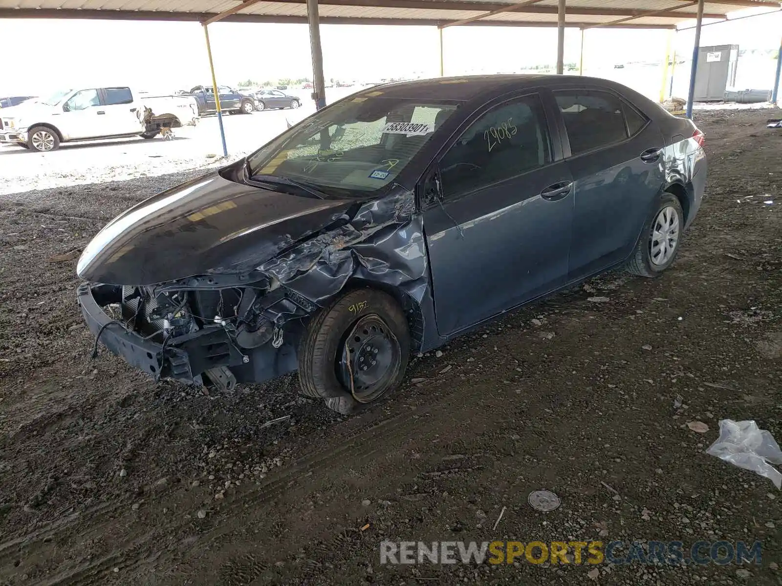 2 Photograph of a damaged car 5YFBURHE1KP903865 TOYOTA COROLLA 2019