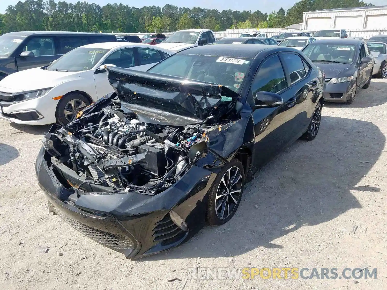 2 Photograph of a damaged car 5YFBURHE1KP903980 TOYOTA COROLLA 2019